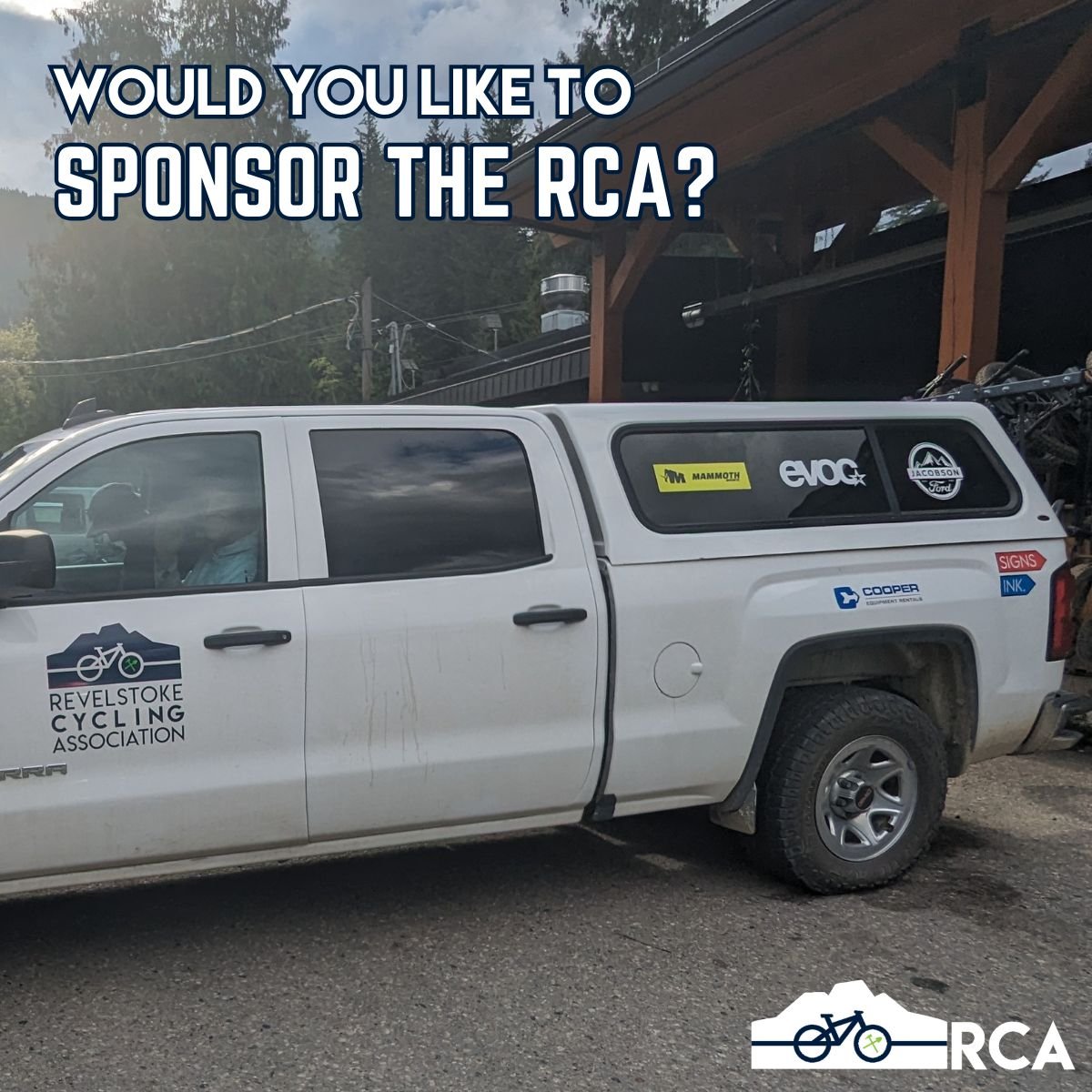 Attention Revelstoke businesses! Would you like to support the Revelstoke cycling community? If so, please consider becoming an RCA sponsor. 

Our 2026 Sponsorship Package is now available. We have many options for businesses to support the RCA, incl