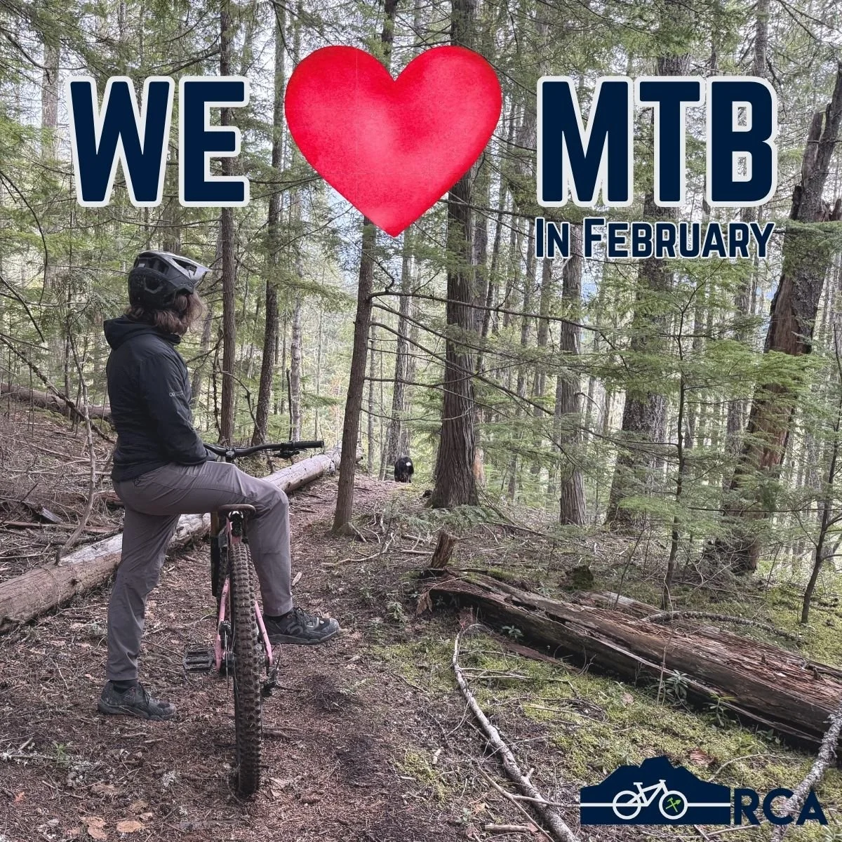 Roses are red,
Violets are blue,
We're wheel-y into biking,
And we hope you are too.

Happy Valentine's Day from the RCA!

Did you know some local trails are already good to ride? That picture was taken on Thursday, Feb. 12. 

Let us know if you're g