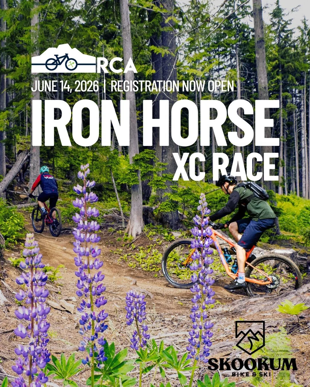 IT'S BACK!

Iron Horse XC, sponsored by @skookumgear, returns Sunday, June 14. Spandex optional, some suffering encouraged. Whether you're a seasoned racer or coming out for your first event, this one's for you!

$30 for members
$40 for non-members

