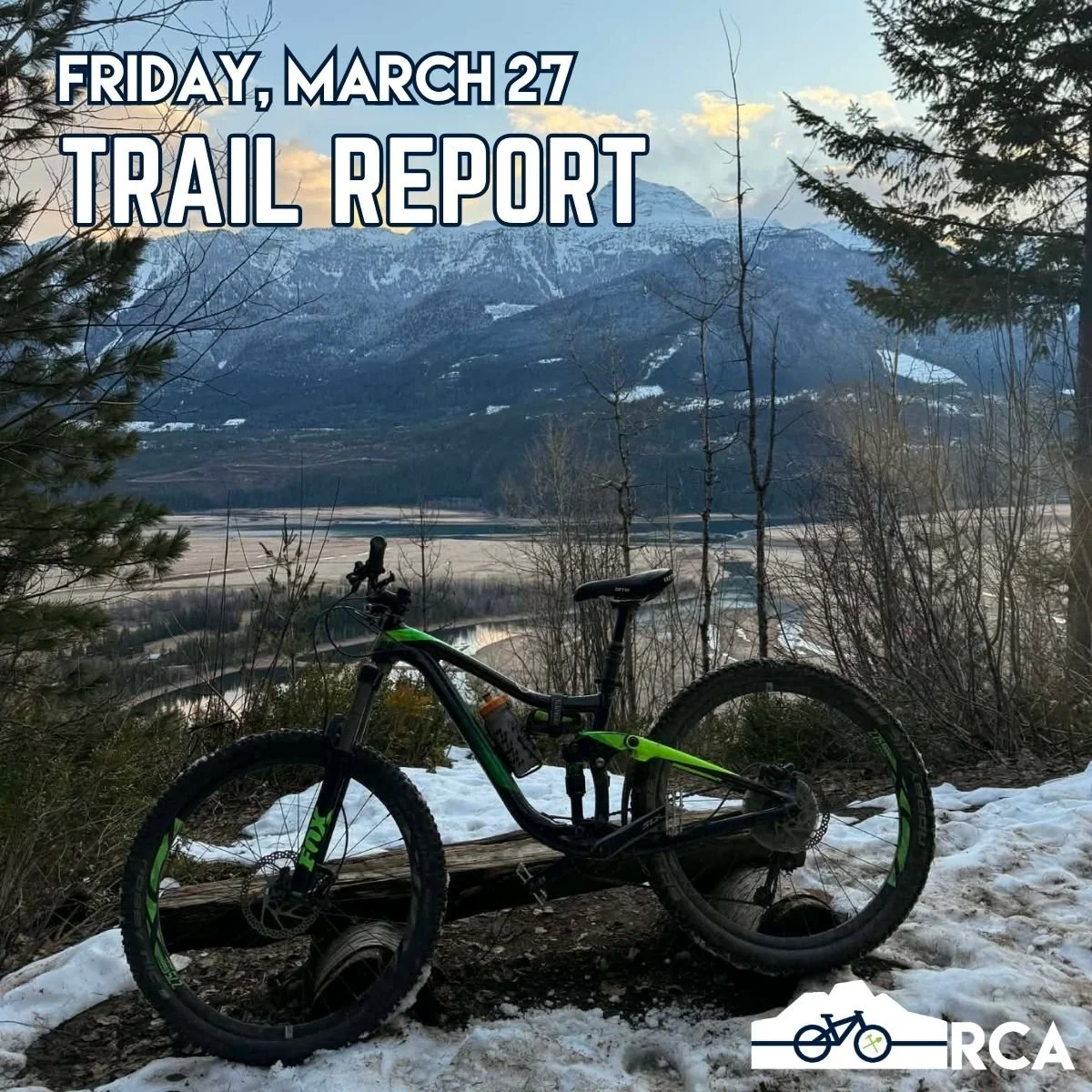 A bit of sun will make for a great day to hit your favourite groomers and seek...

Whoops! Wrong trail report!

It's still only March, so it's safe to say the trails are going to be pretty wet until we get a long stretch of sunny weather. Help preser