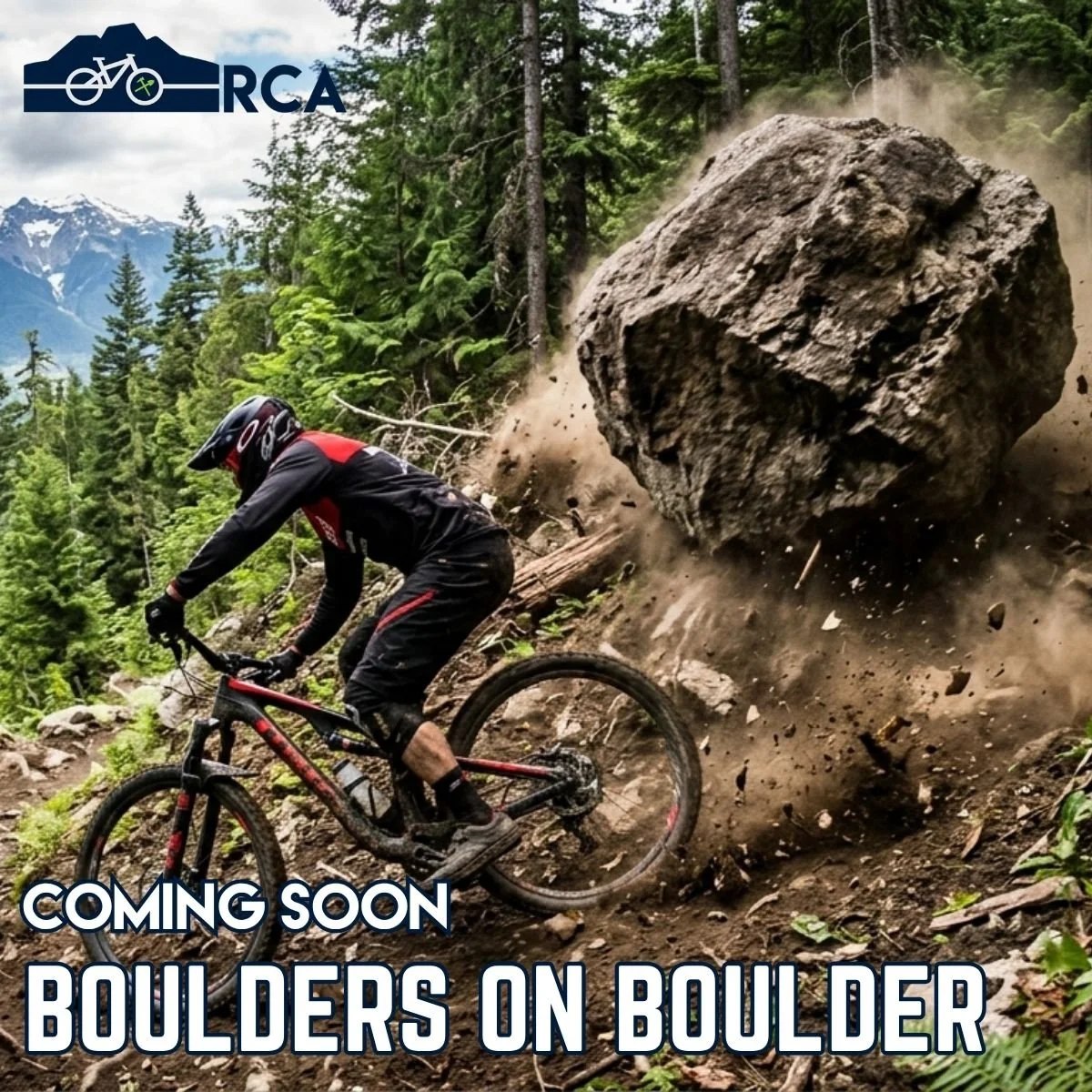 The RCA is pleased to announced a new feature on Boulder: BOULDERS!

Mountain bikers will soon be able to live out their dreams of re-enacting the opening scene of Indiana Jones: Raiders of the Lost Ark by racing a giant boulder down their favourite 