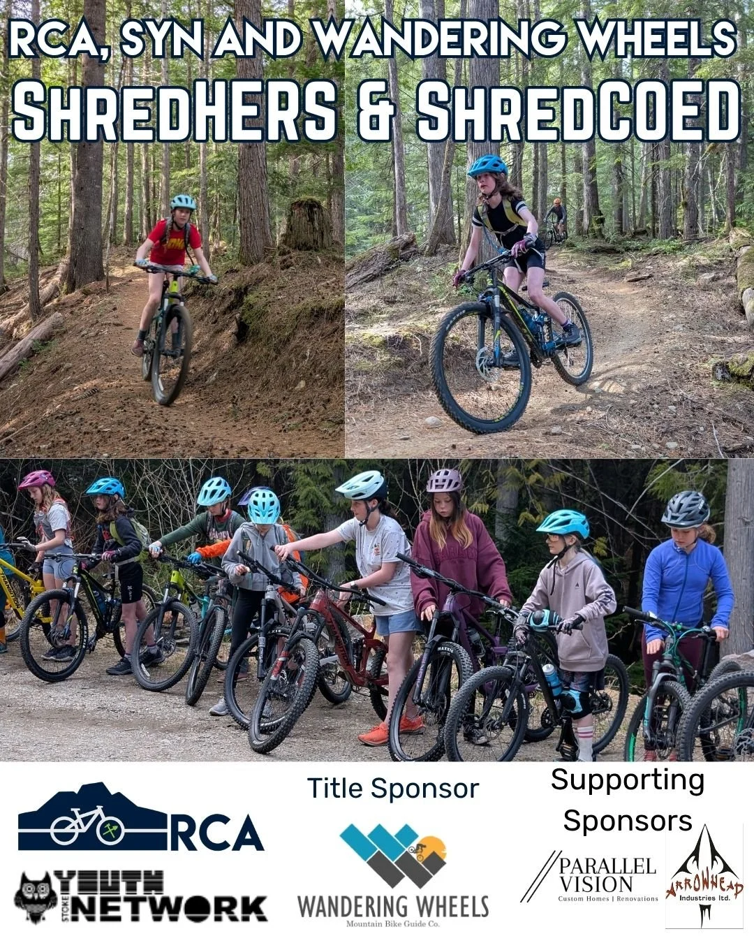 We were thrilled to see a great turnout for our first ShredHERS of the season, with about 20 girls coming out for a run ride at Macpherson. We expect the numbers to balloon when we start ShredCOED next week.

This eight-week program offers free guide