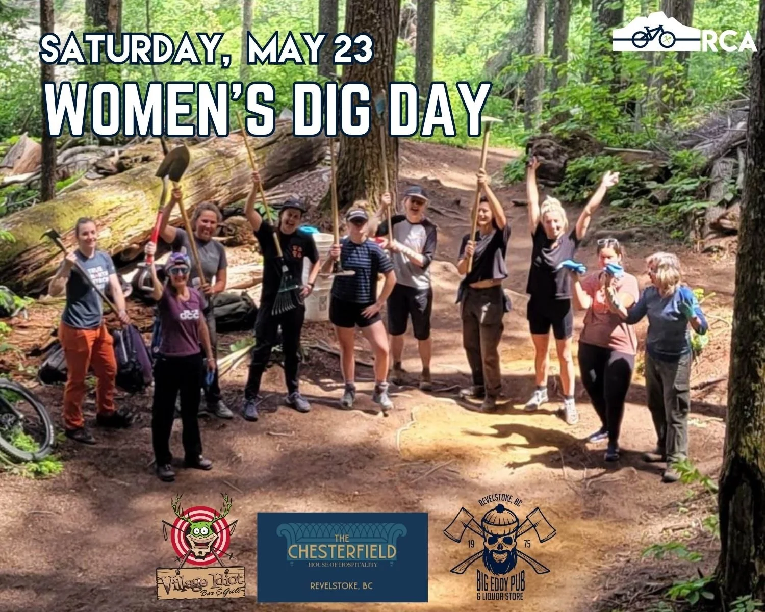 Our next Dig Day is a women's only affair!

Dana Wacker will be a leading a crew from Bikes, Beers &amp; Babes this Saturday, May 23, at Boulder. Anyone who identifies as a woman is invited to come out, swing a pulaski, dig some dirt, and help buff o