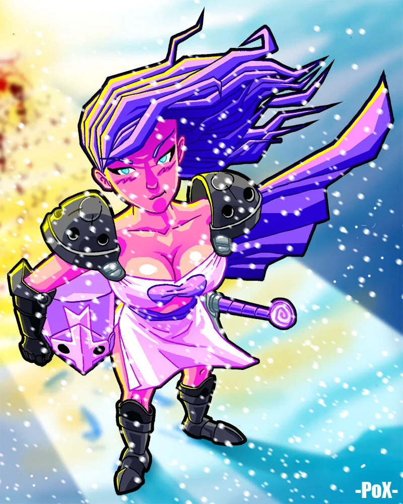 Castle crasher pink knight as sexy chick.