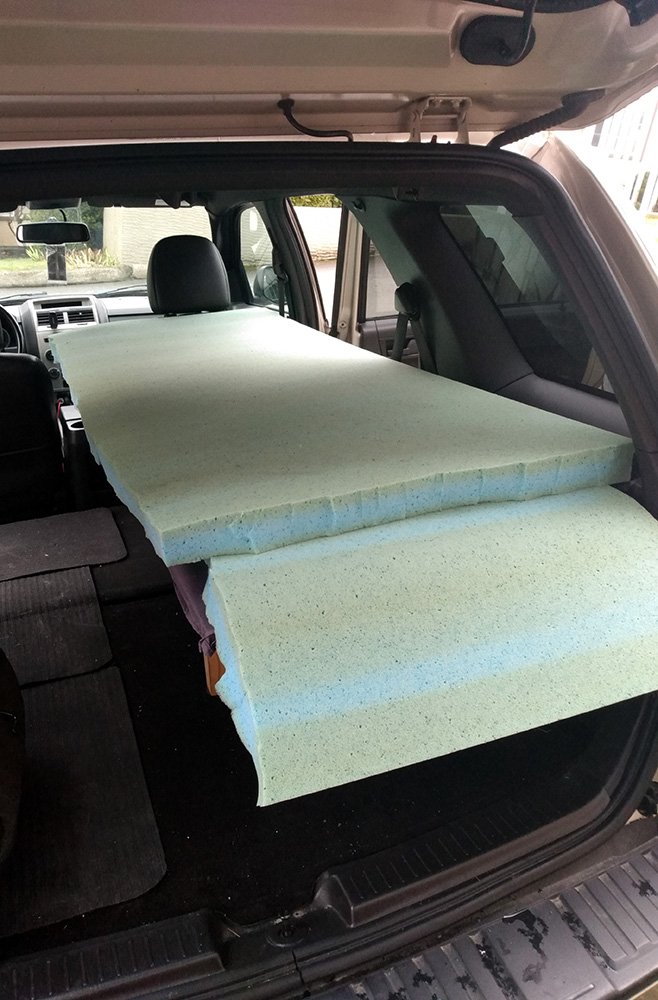 Cut it down to size and stacked it 2 layers high.