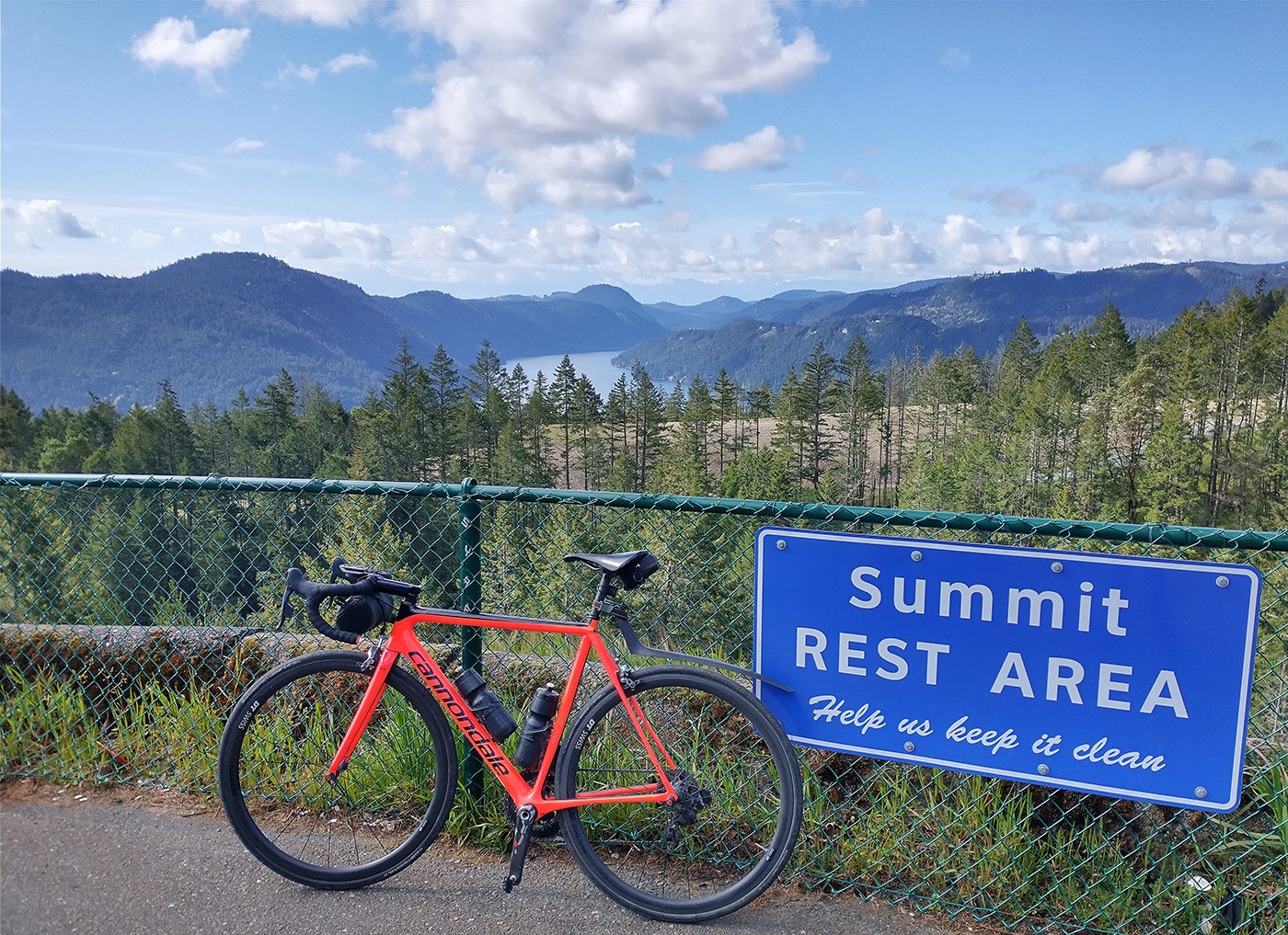  This ride brings you along the Malahat, one of the best views you can get on the peninsula. Most sketchy area to ride your bike on this look, however. 