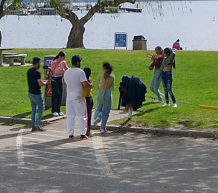 Just some bollywood stuff going on. They were dancing swear.