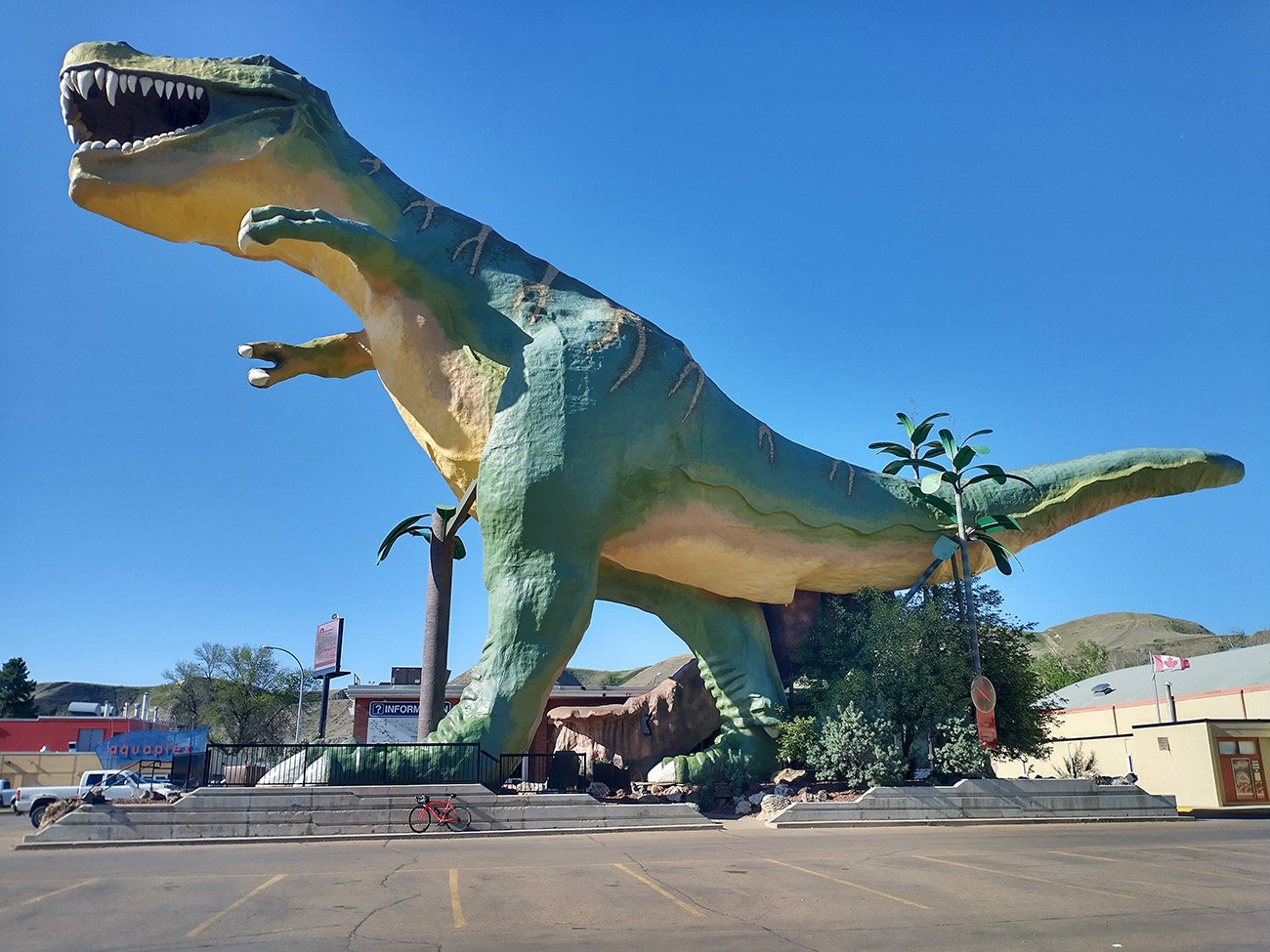 Back in town you can visit the World's Largest Dinosaur! Takes balls to take a dinosaur and just make it bigger.