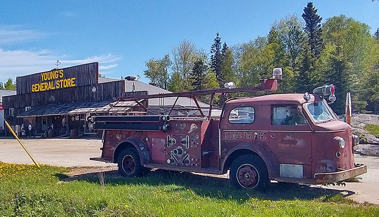 They left this truck there so long it became an attraction, not just junk. 