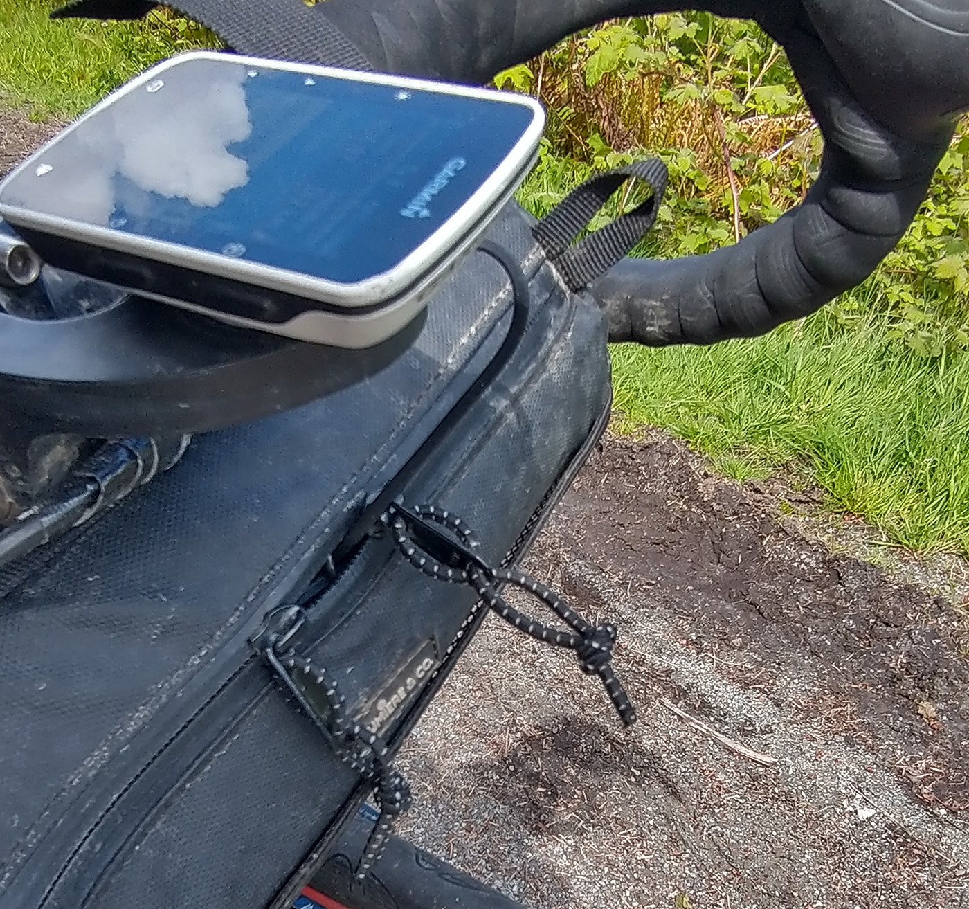 Can plug the phone or Garmin into it. Sometimes rides are so long the Garmin dies.