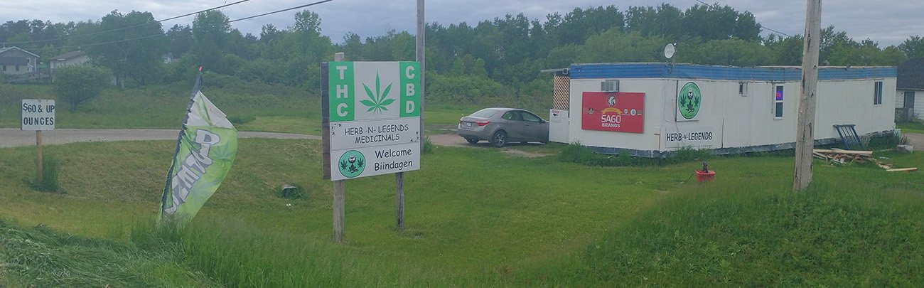 The island has a lot of native towns/reserves and that means lots of weed shops in trailer homes. Weed, gas and gambling is what the great Bear and Eagle spirit endorse.