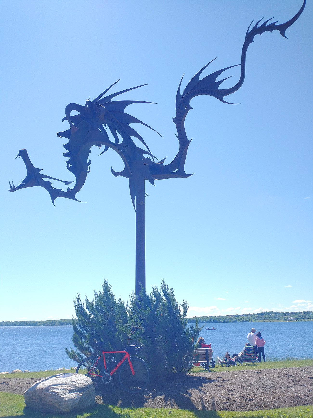 Cool Gyarados statue they have at the Barrie harbor.