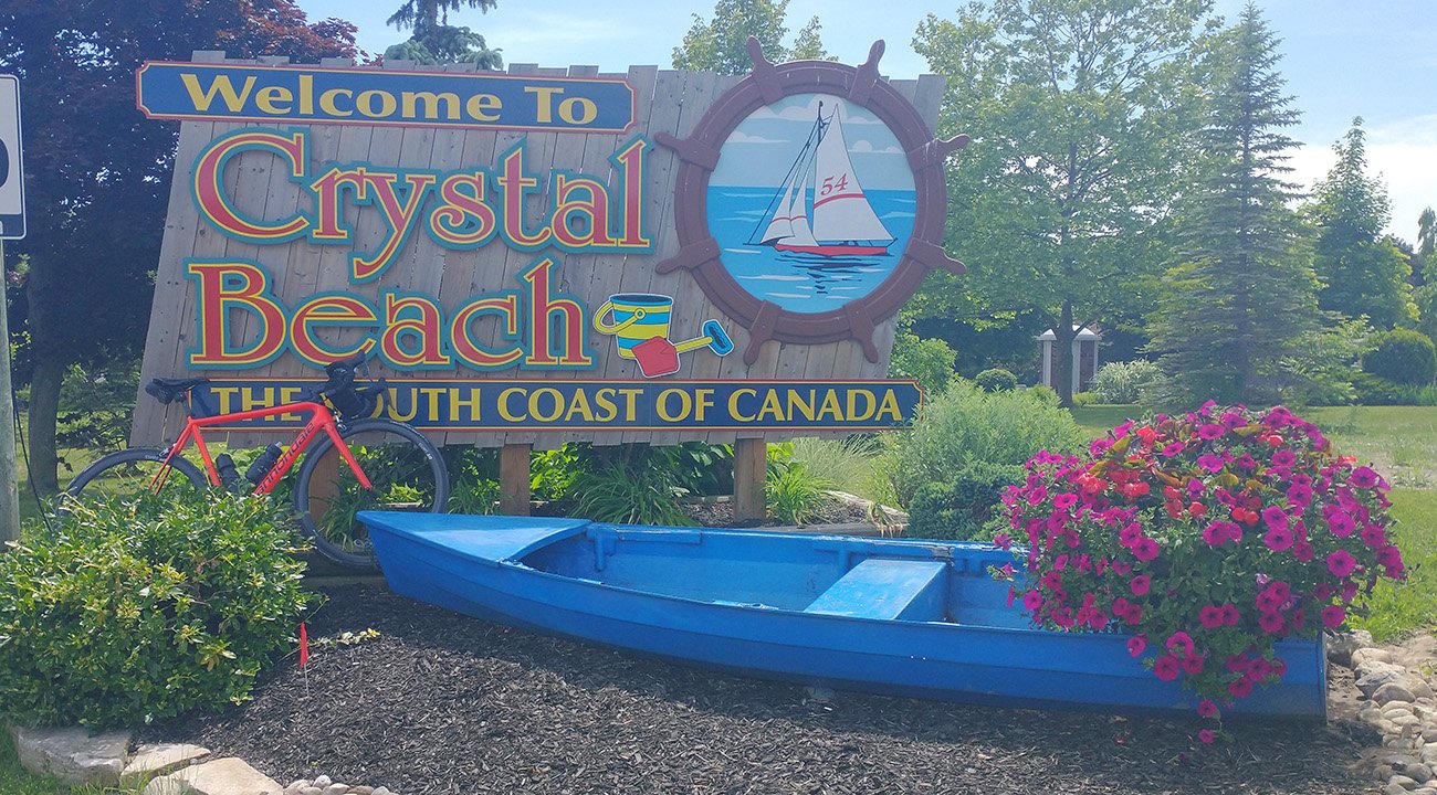 I turned west to go to Crystal beach. 