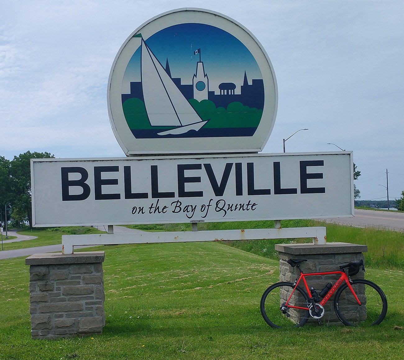 Started the ride in Belleville, where you can cross into Prince Edward county.