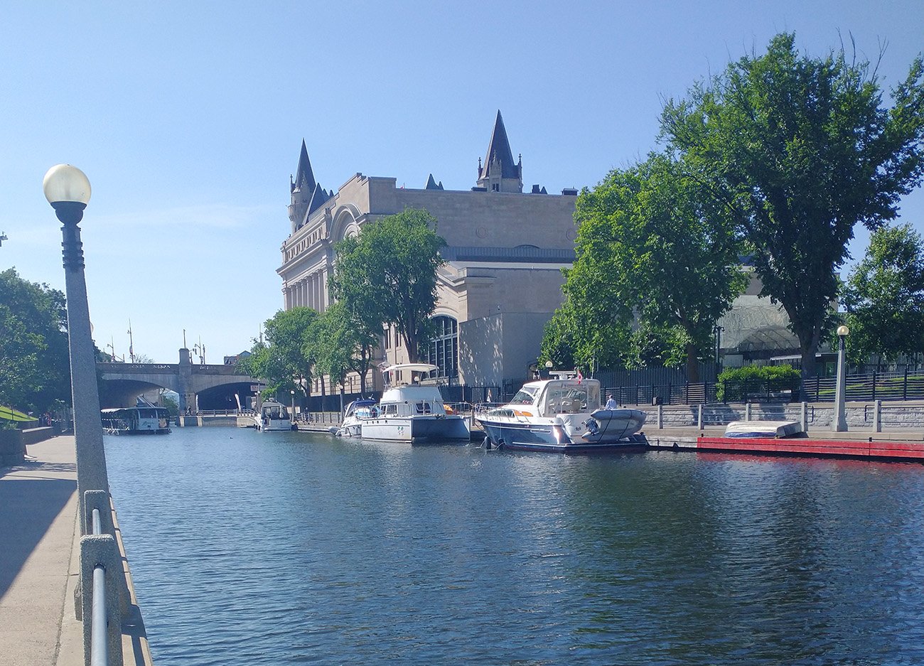 The canal as you get closer to downtown Ottawa.