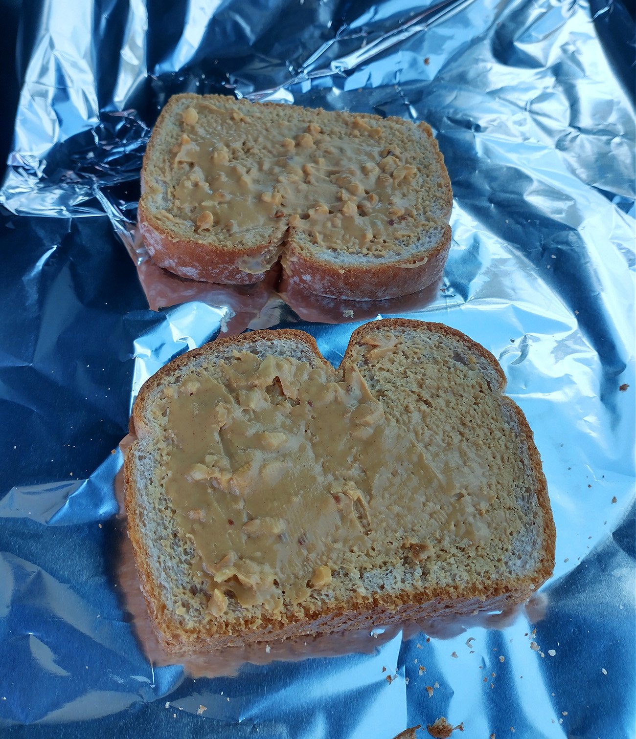 Simple ride fuel. Whole wheat bread + peanut butter. Don't need anything else if you aren't racing.