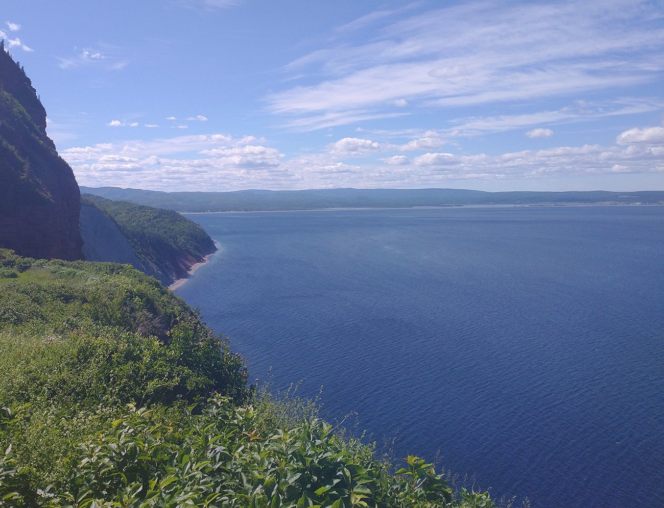 This is the lookout on the 132 road as you get to Perce from the north