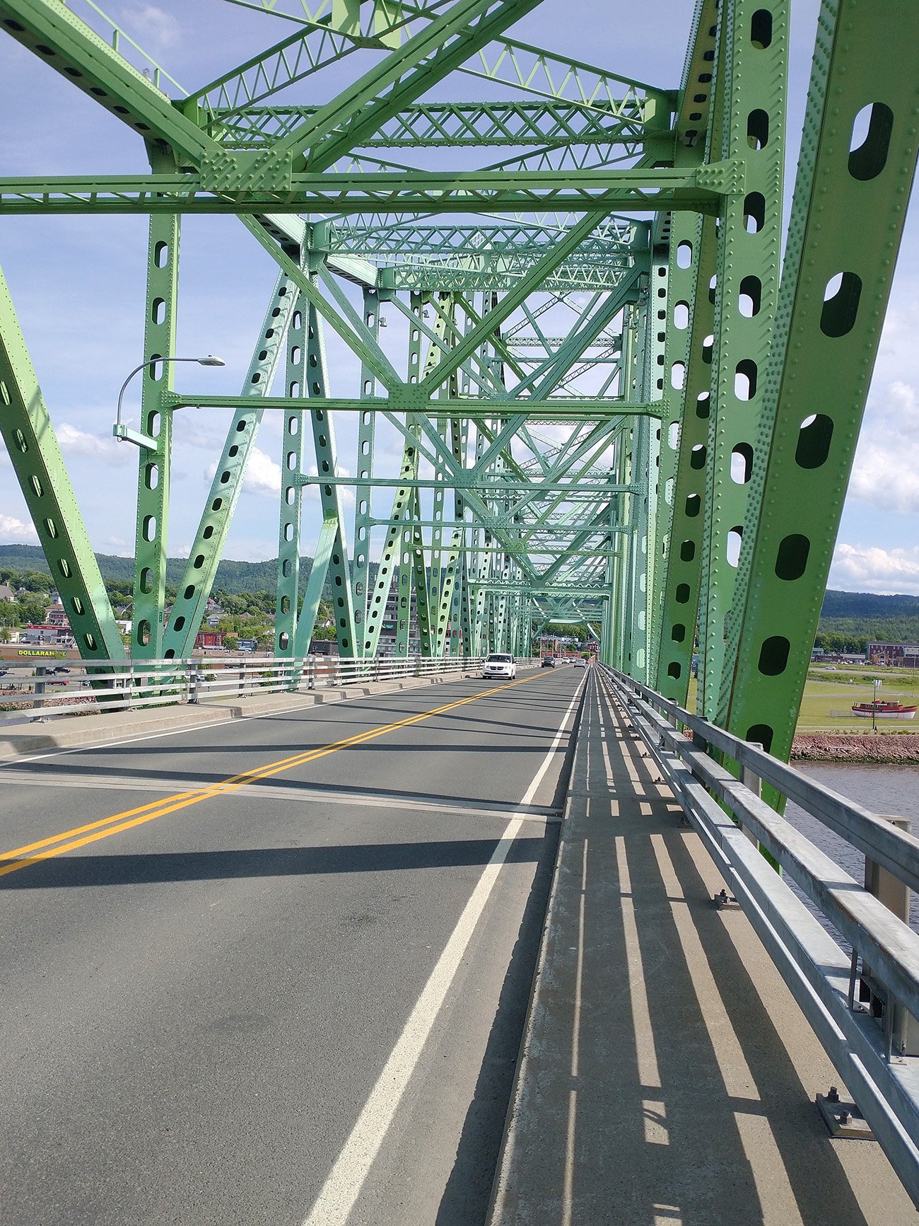 Bridge crossing from Quebec side and into Campbellton