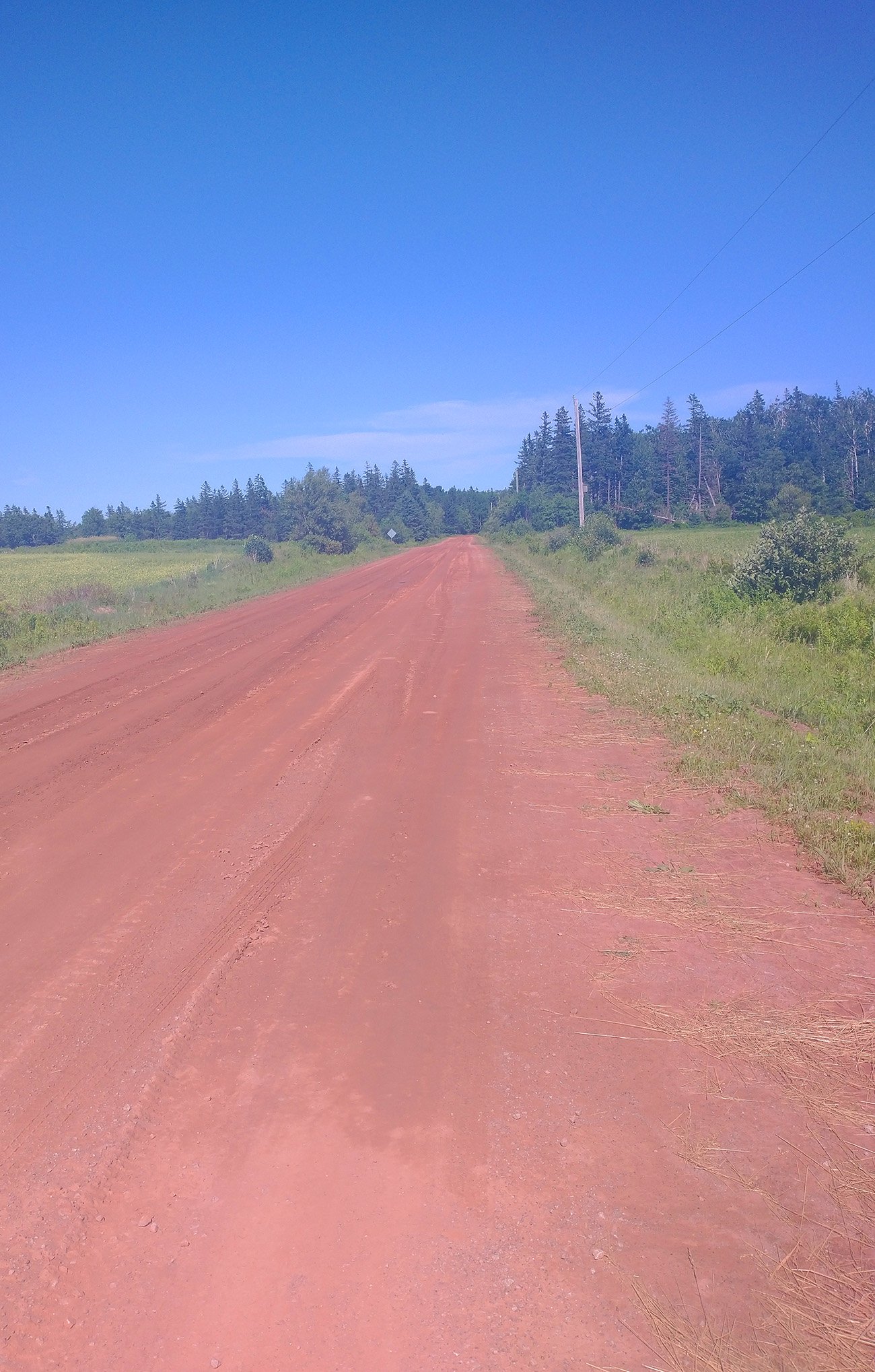 The dirt roads are all red. Even the patches to repair the paved roads use this red stuff.