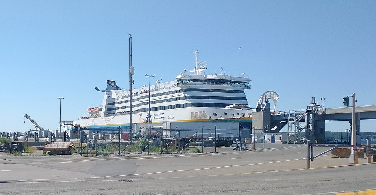 One of the ferries. They're huge and it takes about 2 hours to load them. Suddenly airports don't seem to bad.