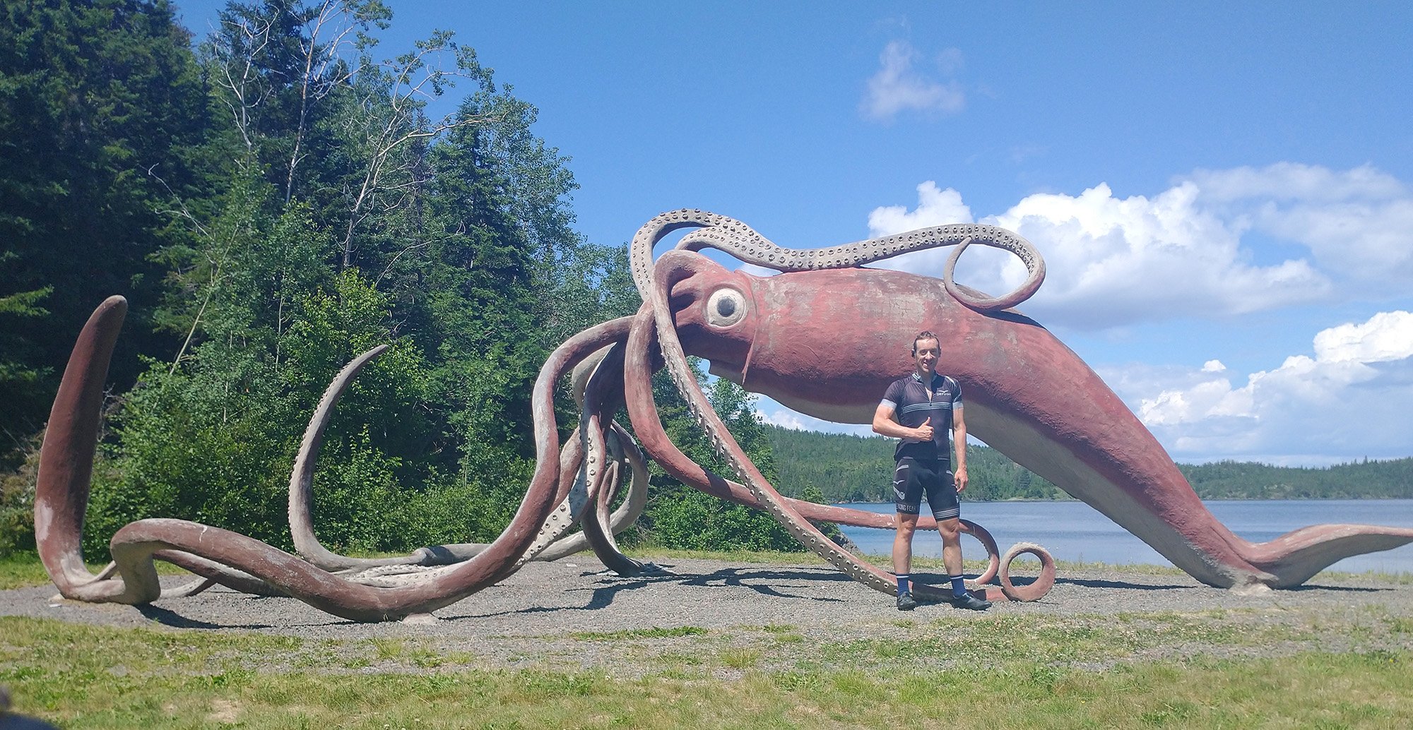 What a monster. But cool squid statue though.