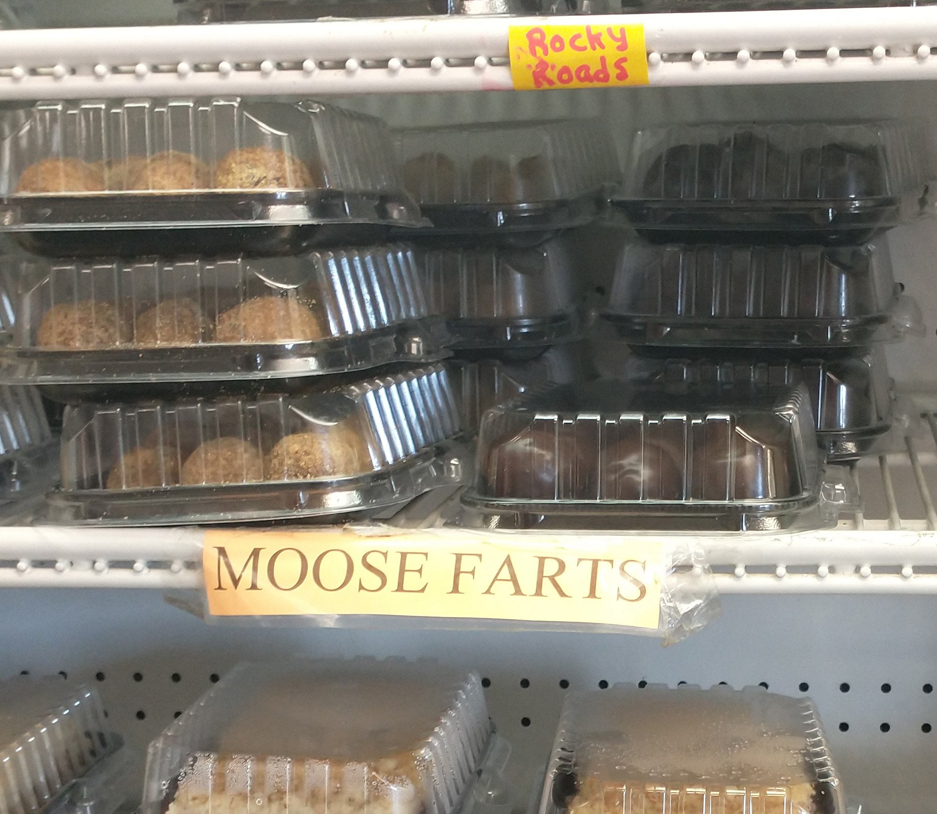 They also sell many baked goods. Had to grab a taste of Rosie's farts, of course.
