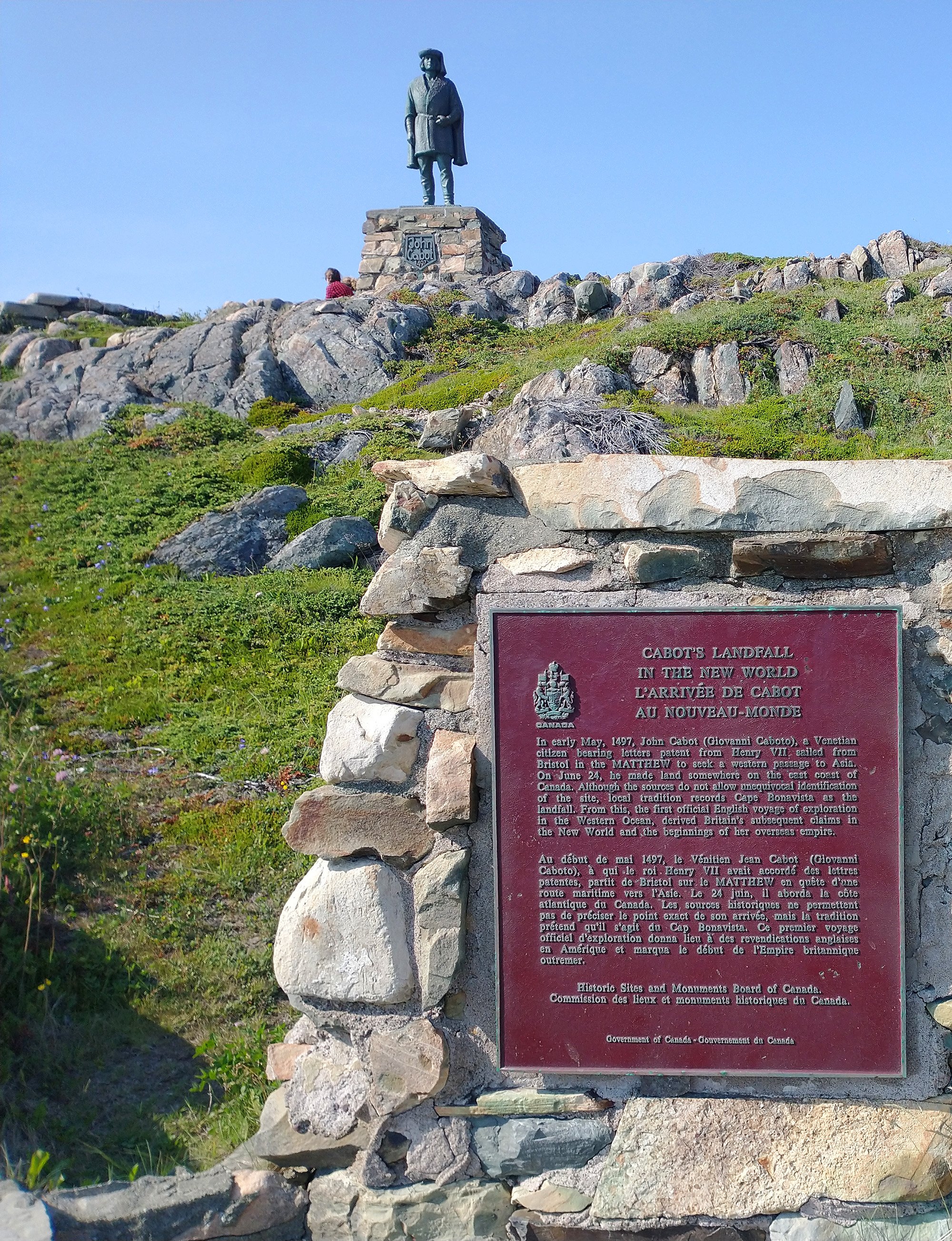 They also put up a statue of John Cabot, with a little plaque. I'm sure CBC news is angry at this statue and wants to take it down.
