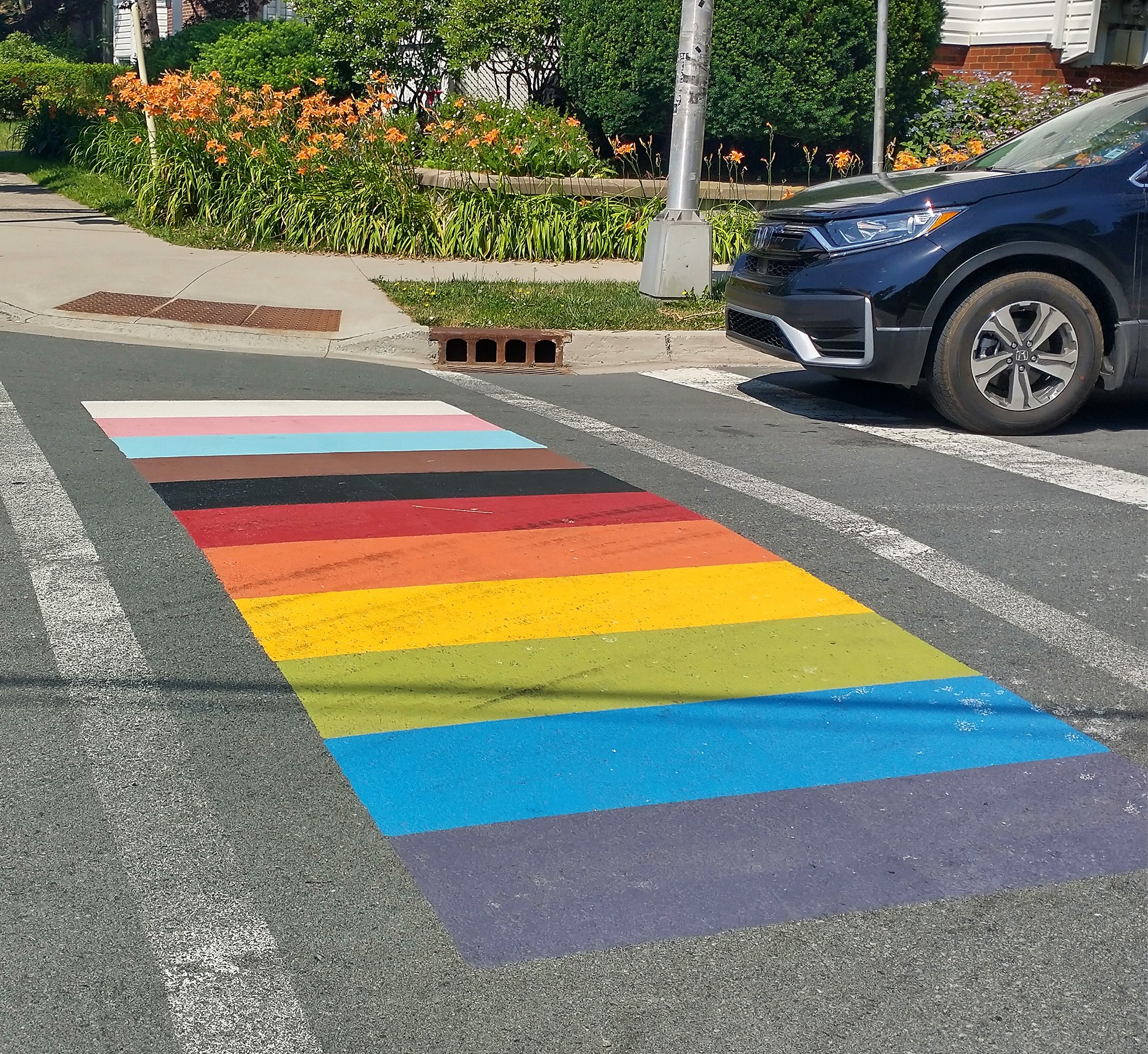Another big Canadian city trend are these rainbow colored crosswalks.