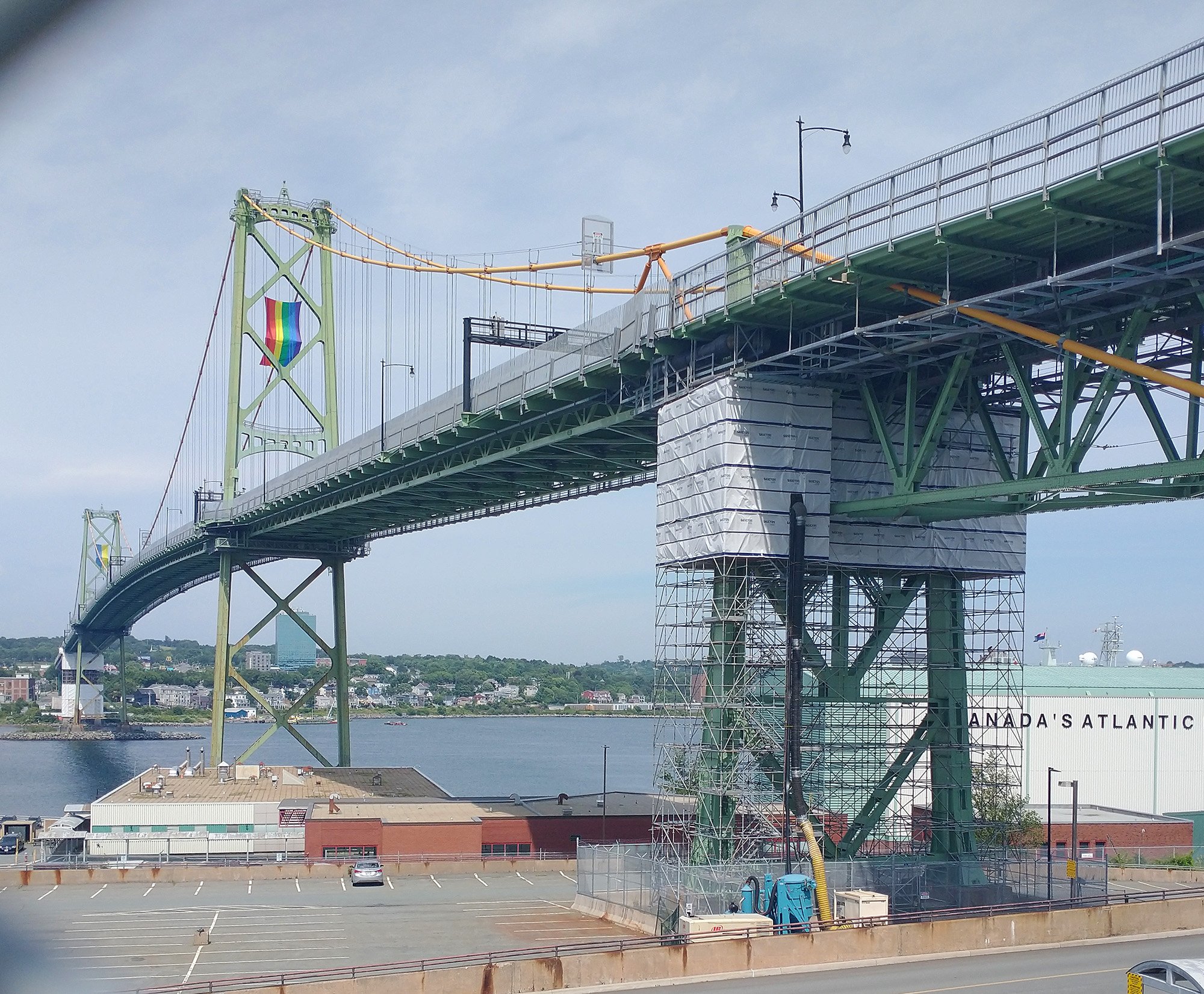Angus L. McDonald bridge that connects Halifax to Dartmouth. 
