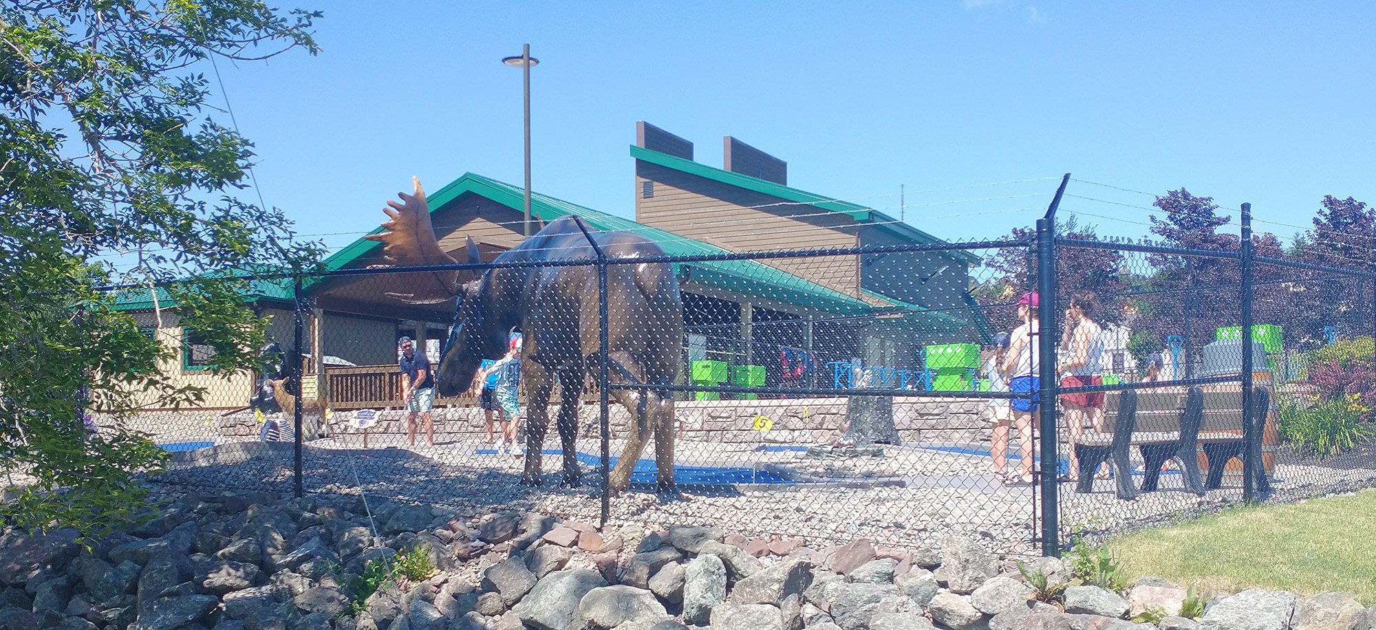 Plus mini golf, with a moose. I've seen so many more moose statues then actual moose so far in the last 2 1/2 months.