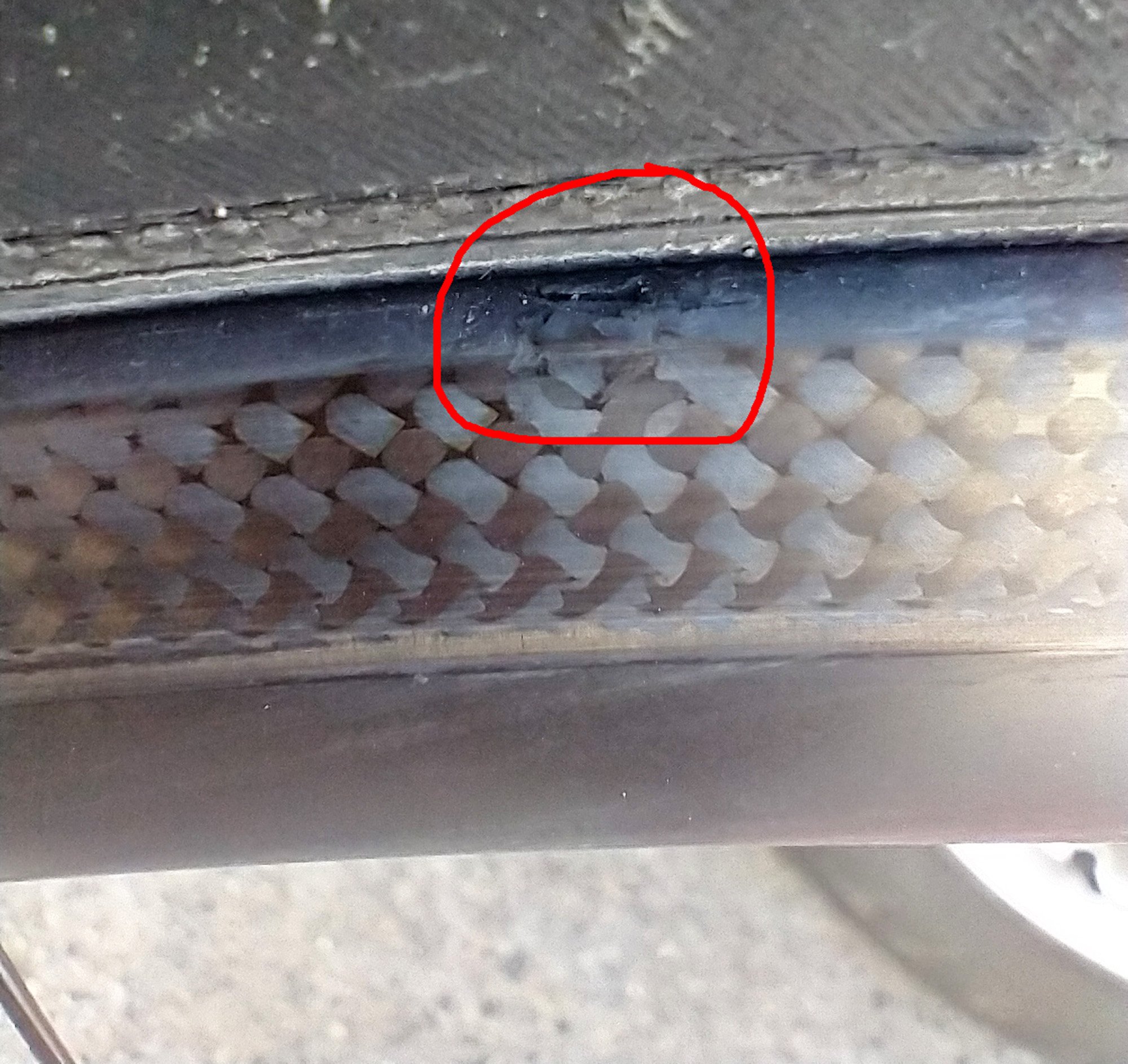 Was inflating my tires one morning and noticed this chip in my carbon wheel... Explains the noise and why my brake pads were getting shredded... This is an emergency as riding on this could kill you.
