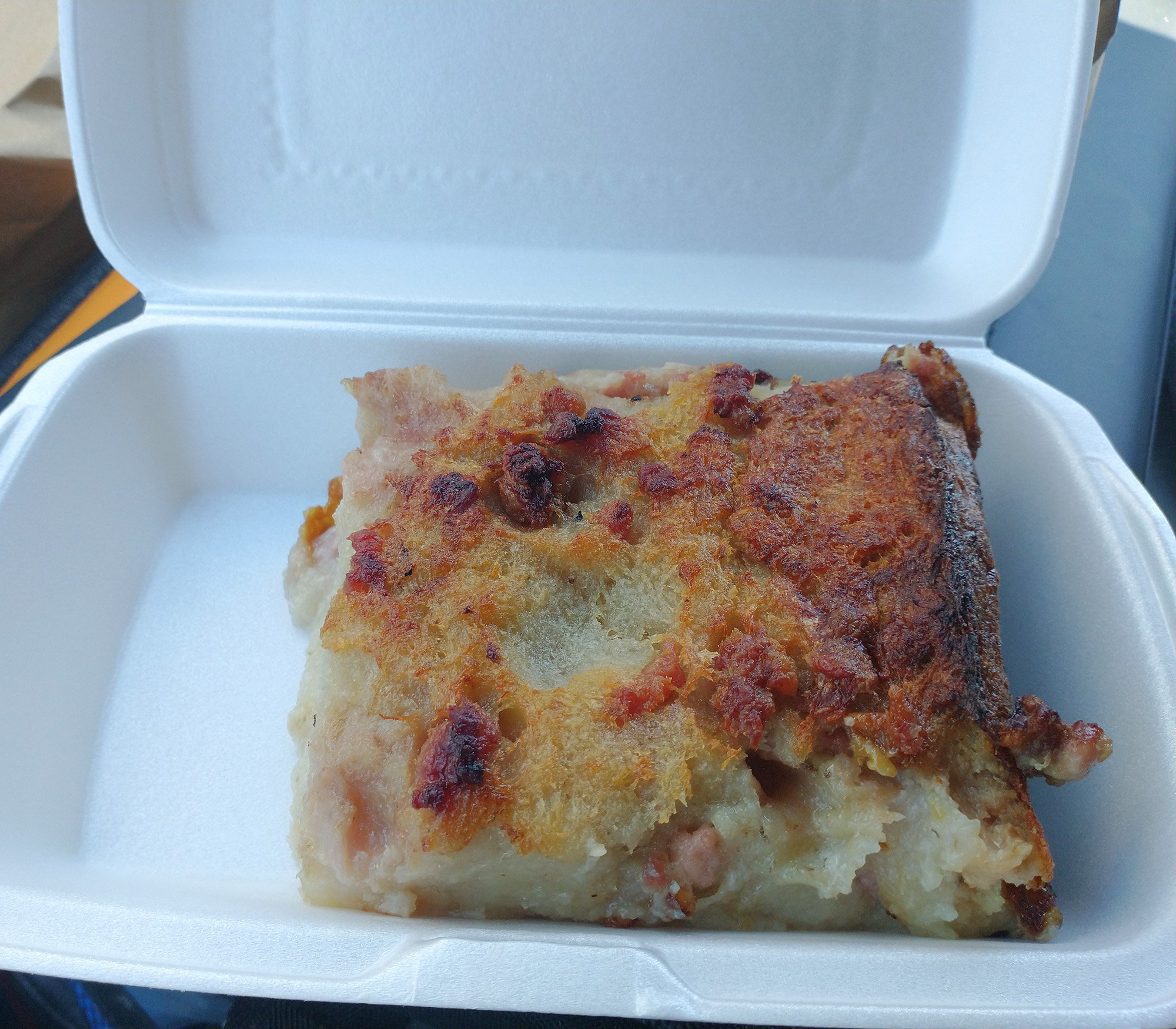 Started my day with traditional Acadian cuisine from a little hole in the wall restaurant. This is called "Rappie Pie"