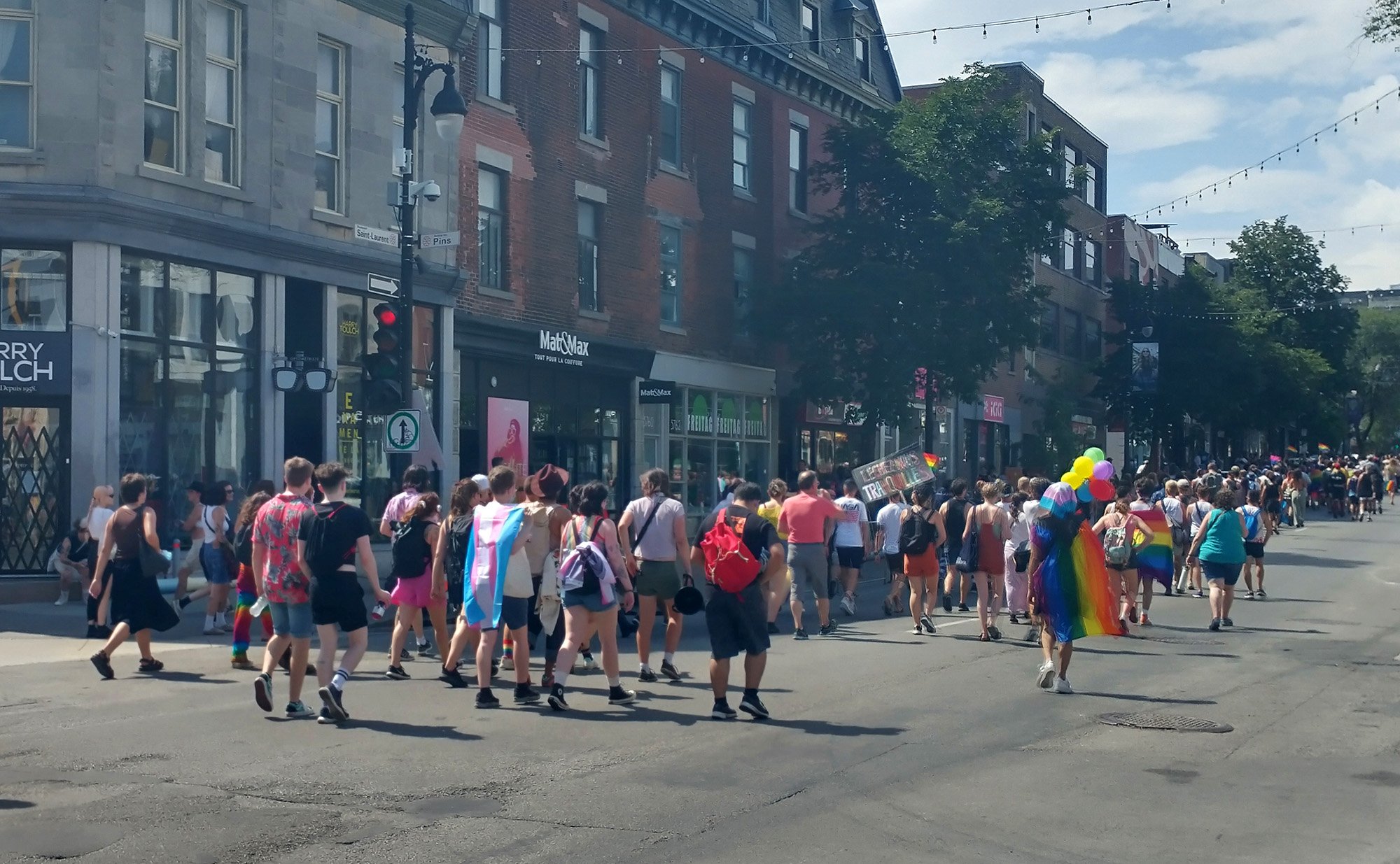 There was some kind of pride parade going on while I was waiting for my sandwich.