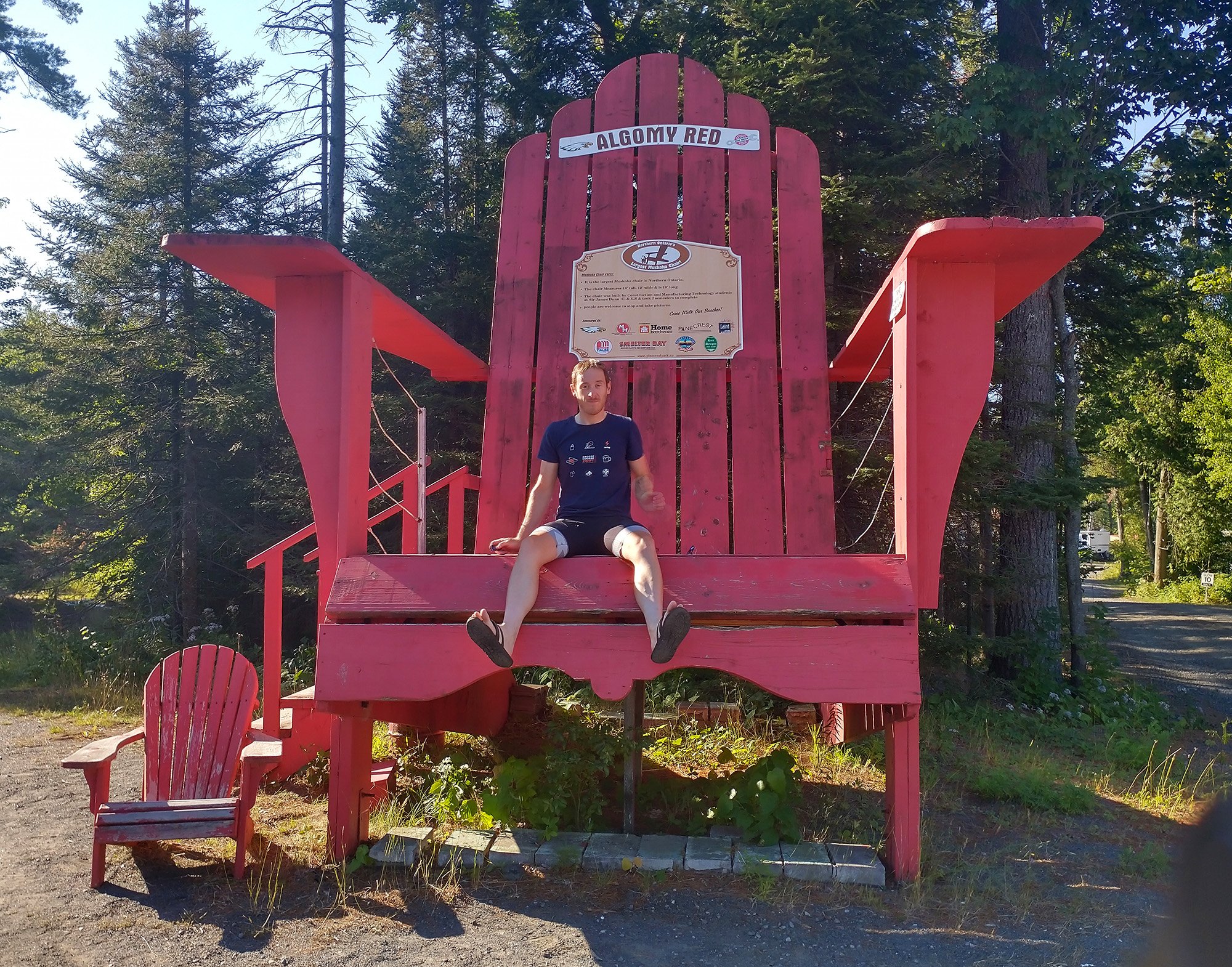 Northern Ontario's Biggest Muskoka Chair. I guess. At least now I know what those endless amounts of uncomfortable wooden chairs are.