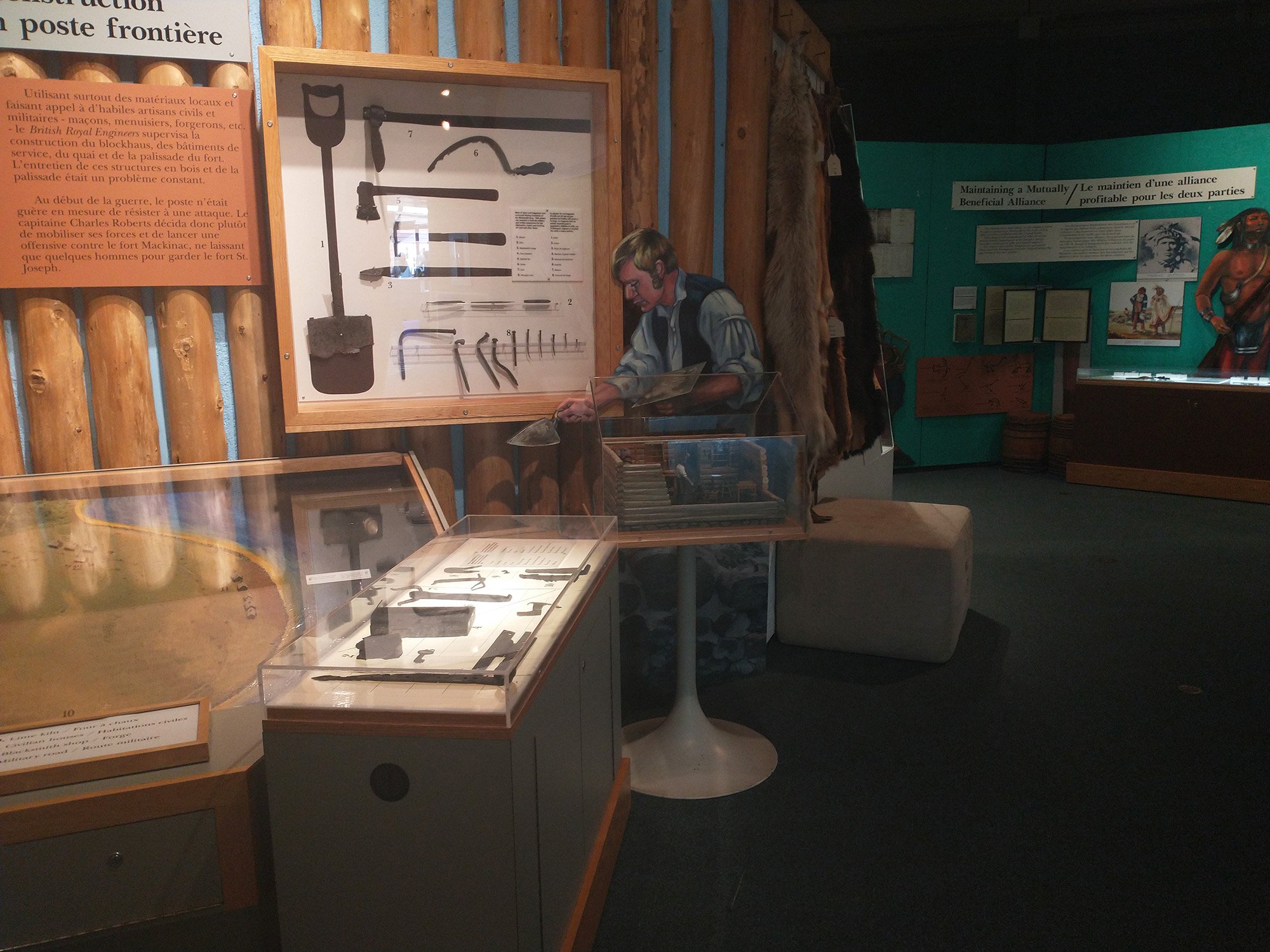 There's a little museum about life in the fur trade days