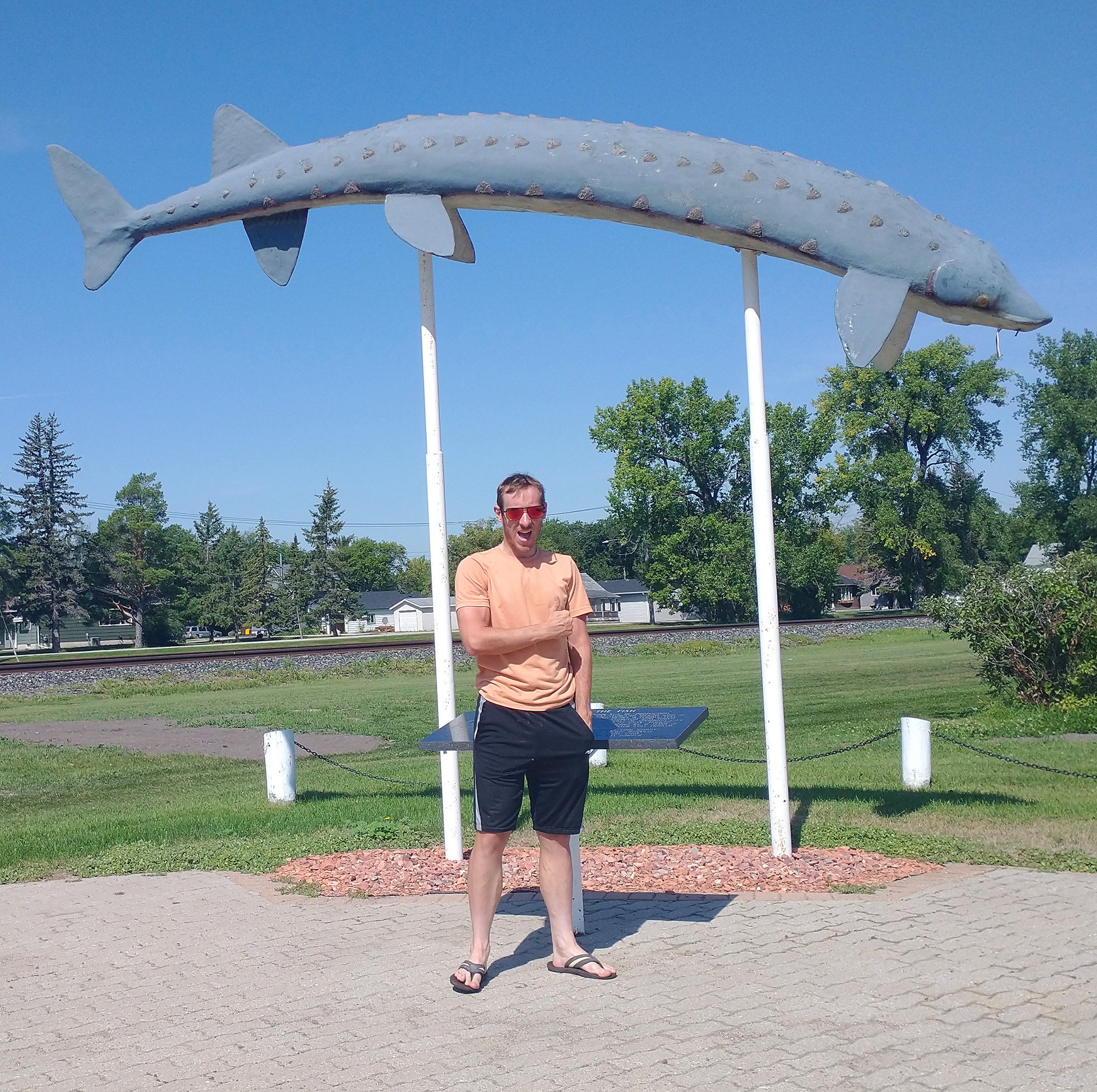 First stop: Dominion City, home of the largest Sturgeon.