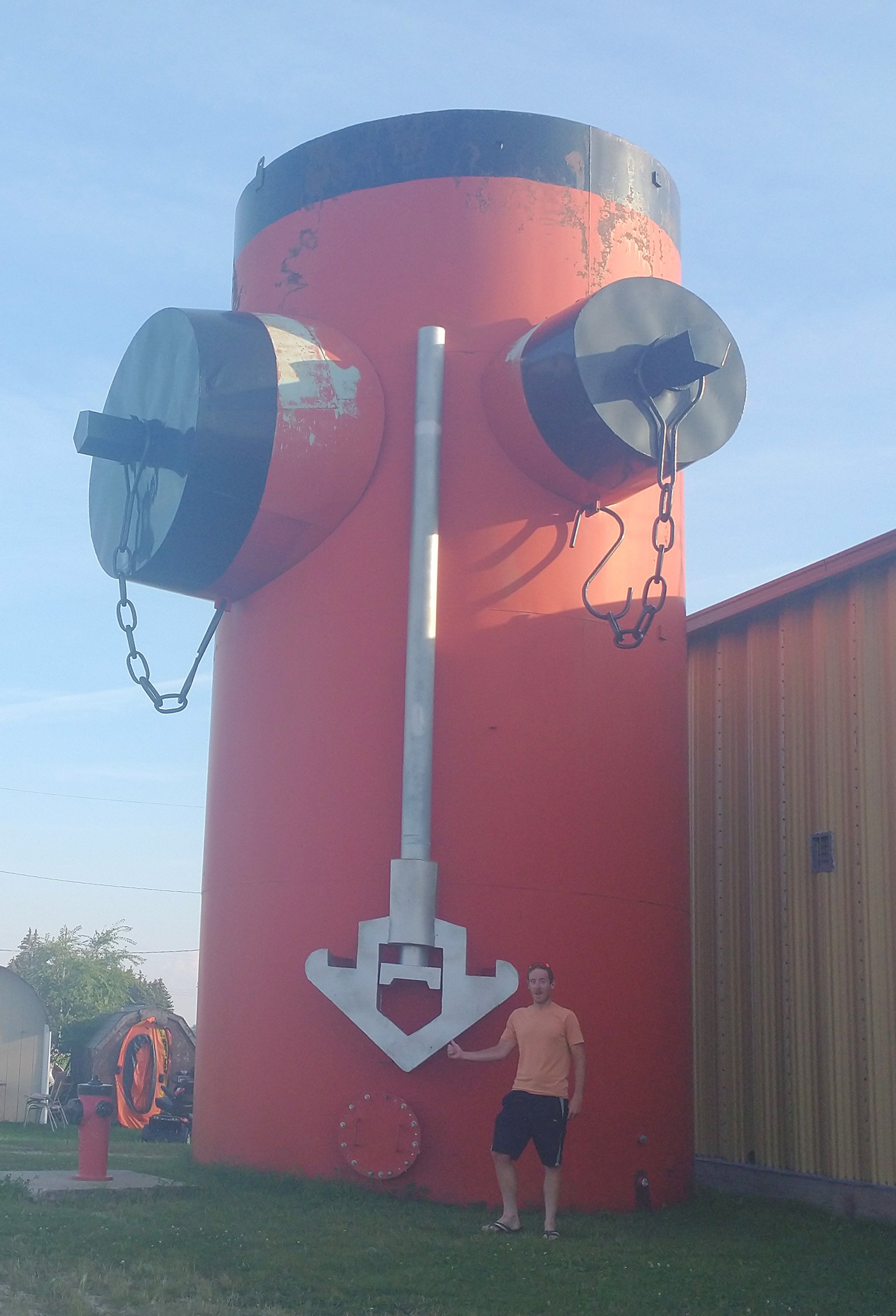 Largest ( non-functional ) fire hydrant. There's a largest FUNCTIONAL one in the USA.
