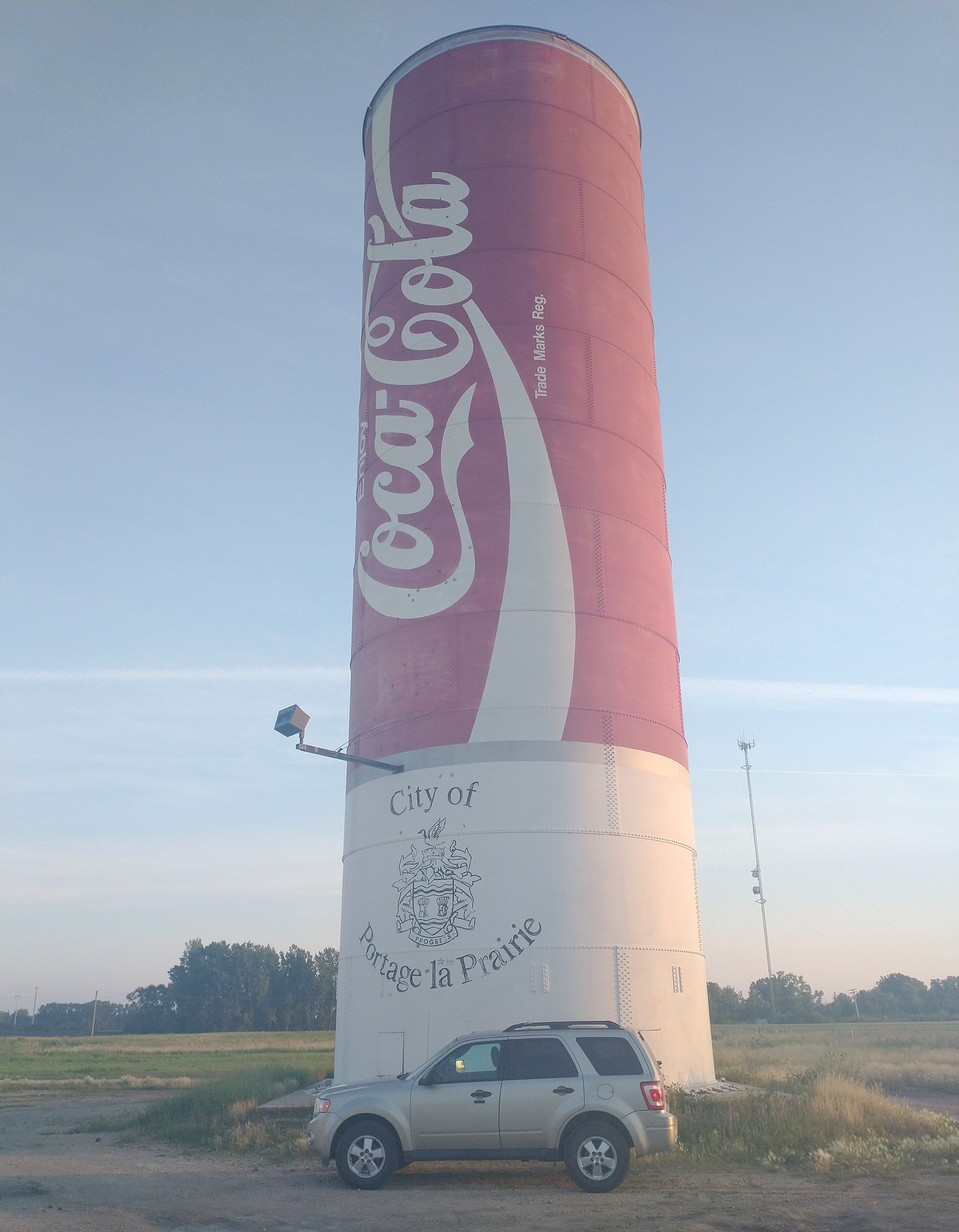 Final stop and where I spent the night: Portage la Prairie, home of the largest Coca-Cola can! It's huge