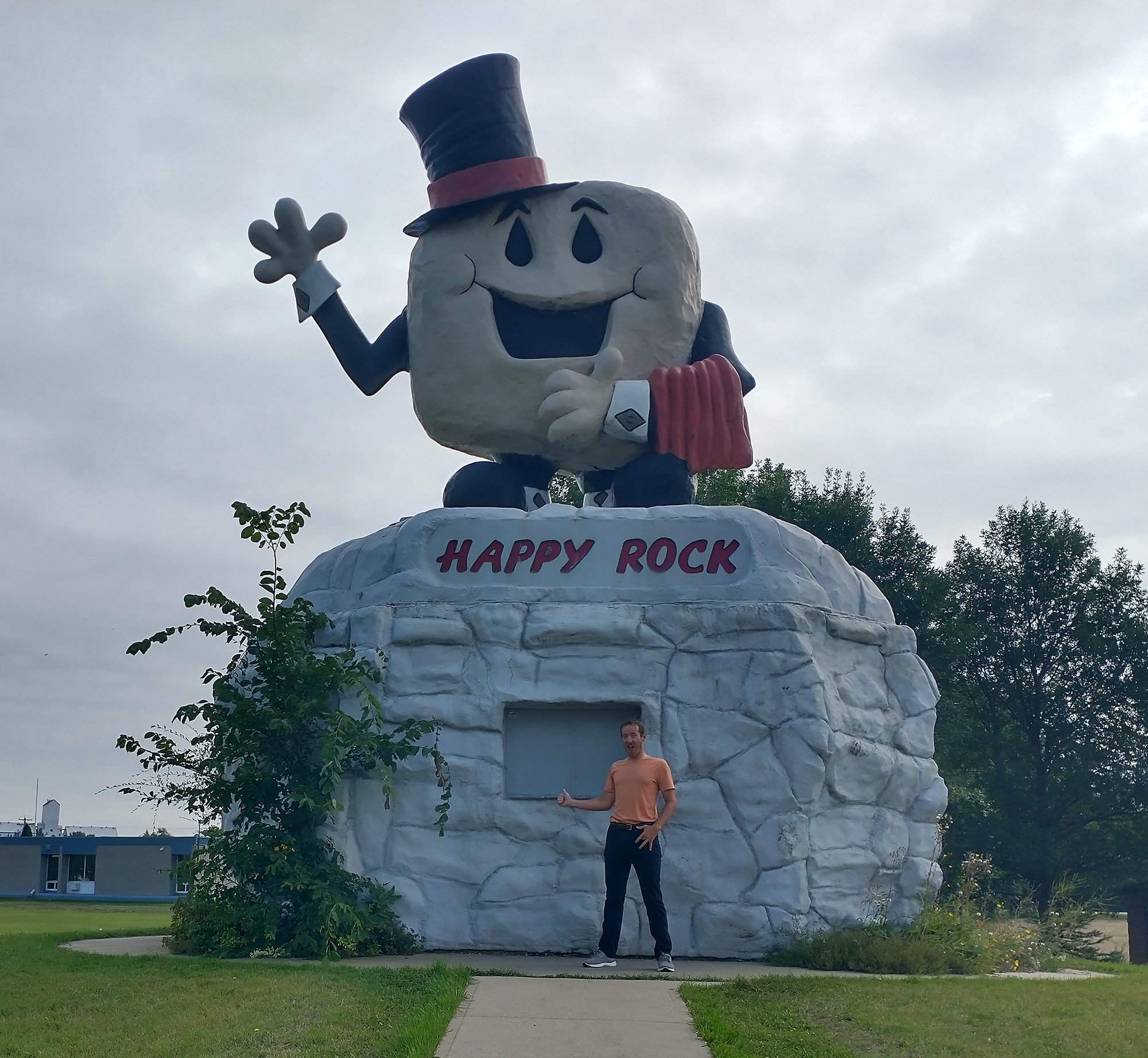 First stop: The Happy Rock, in Gladstone! How could you not stop to see this?