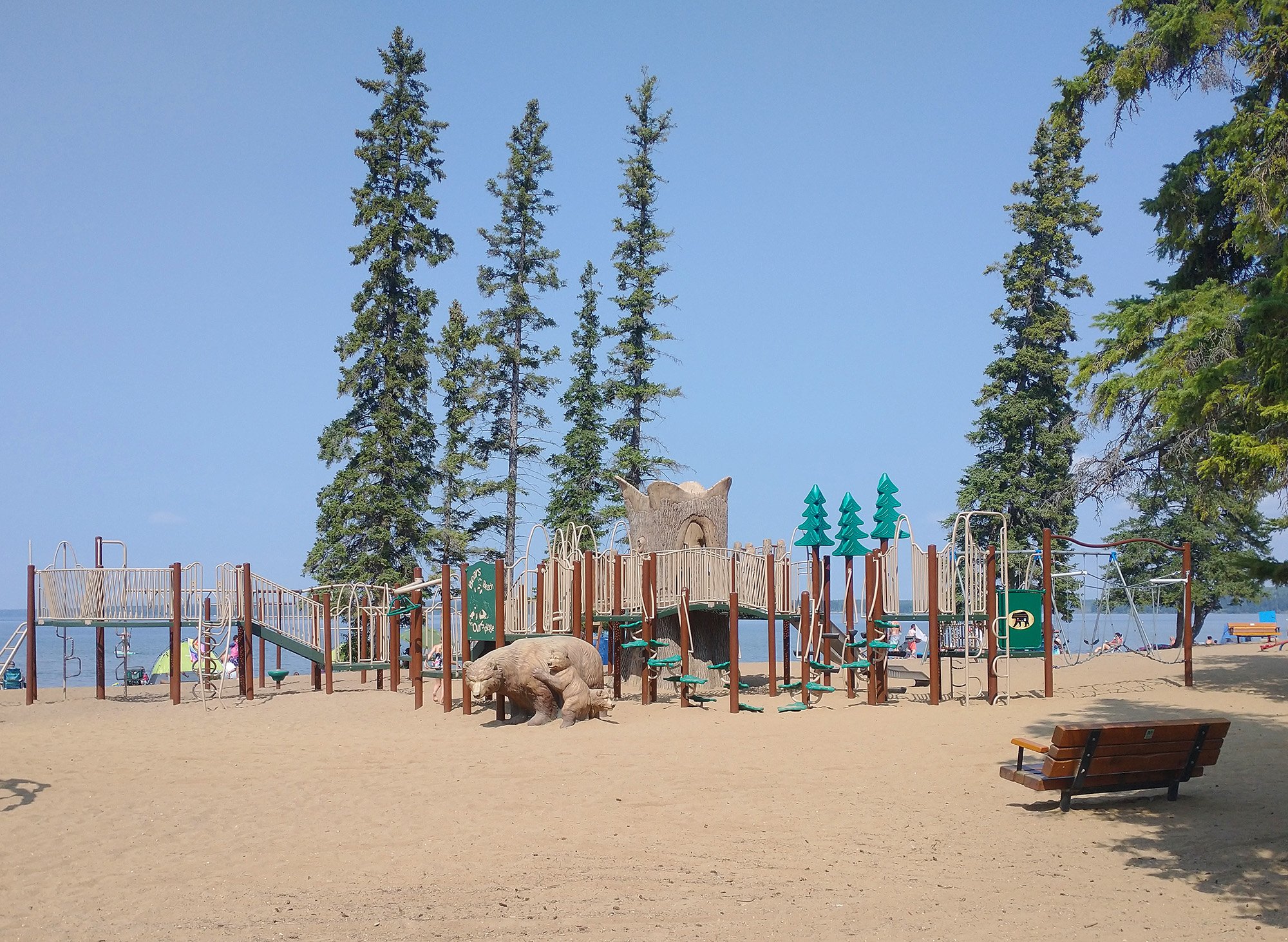 Bear-theme children's playground.