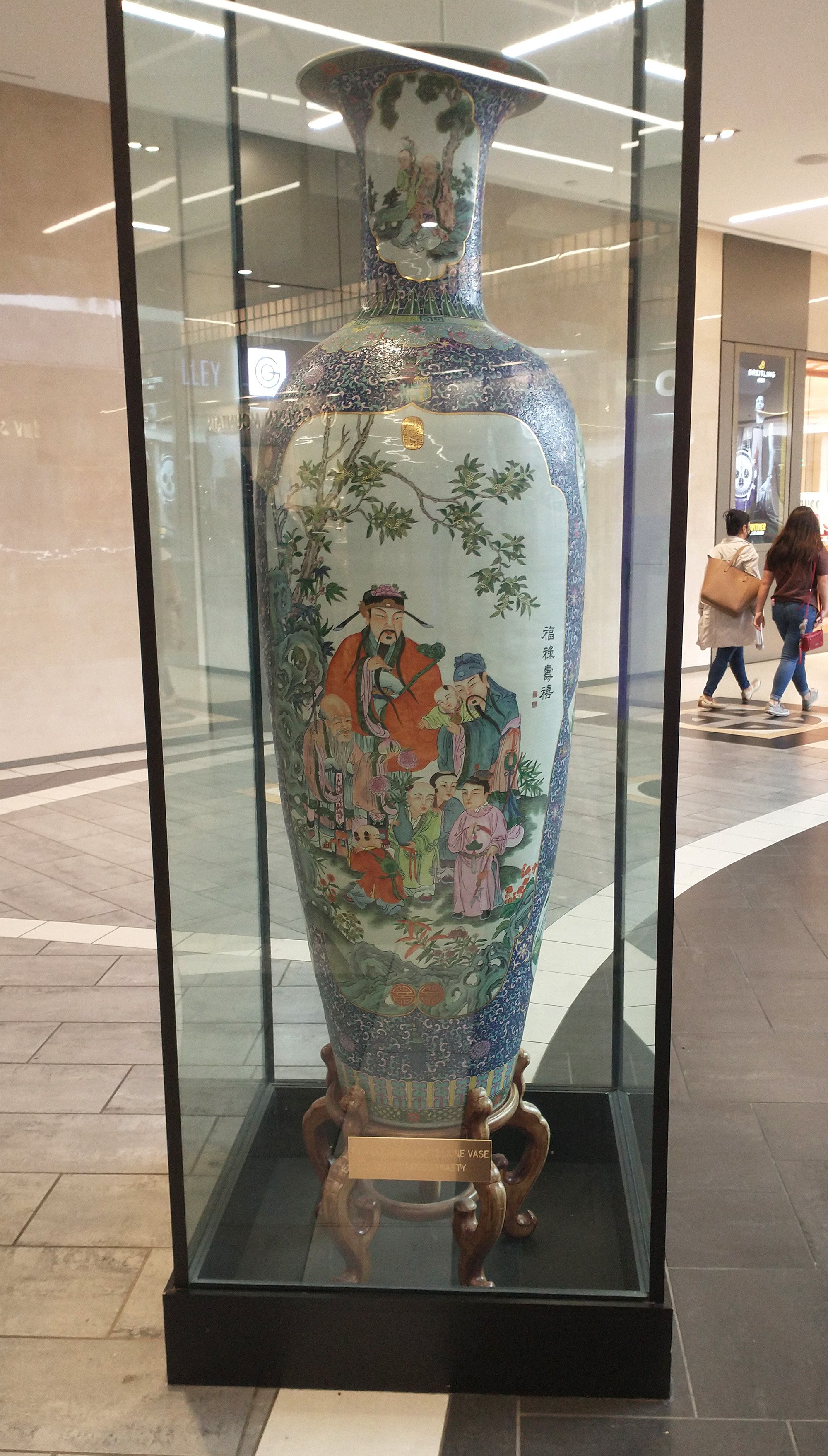 With 19th century "Ching" vases. They are very cool and detailed up front though.