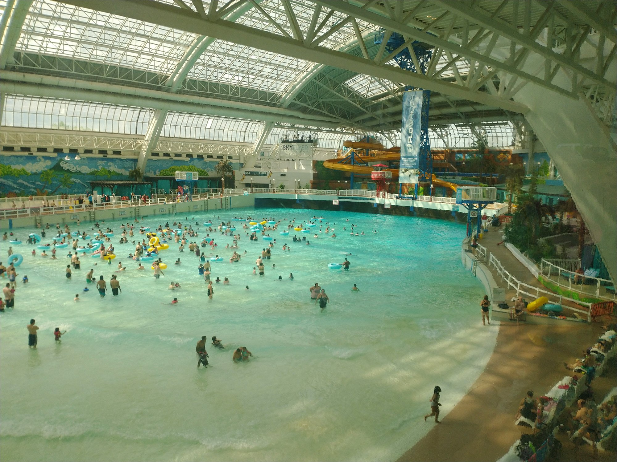 This is a huge wave pool. This place is badass.