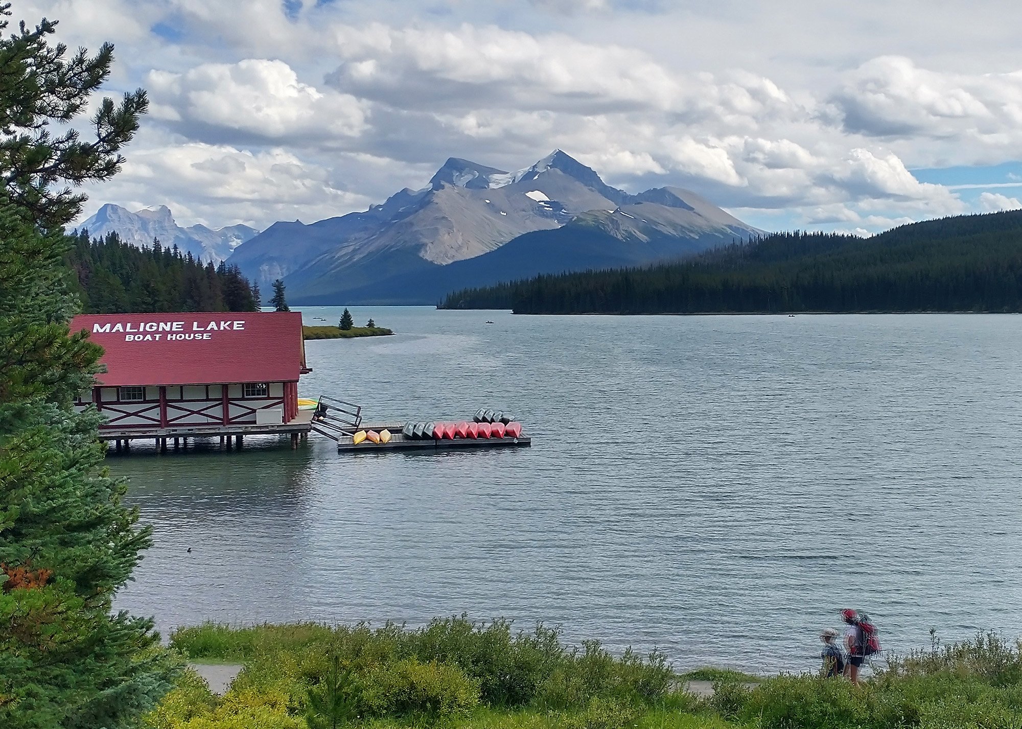 After almost 50km of climbing up, you reach Maligne lake!