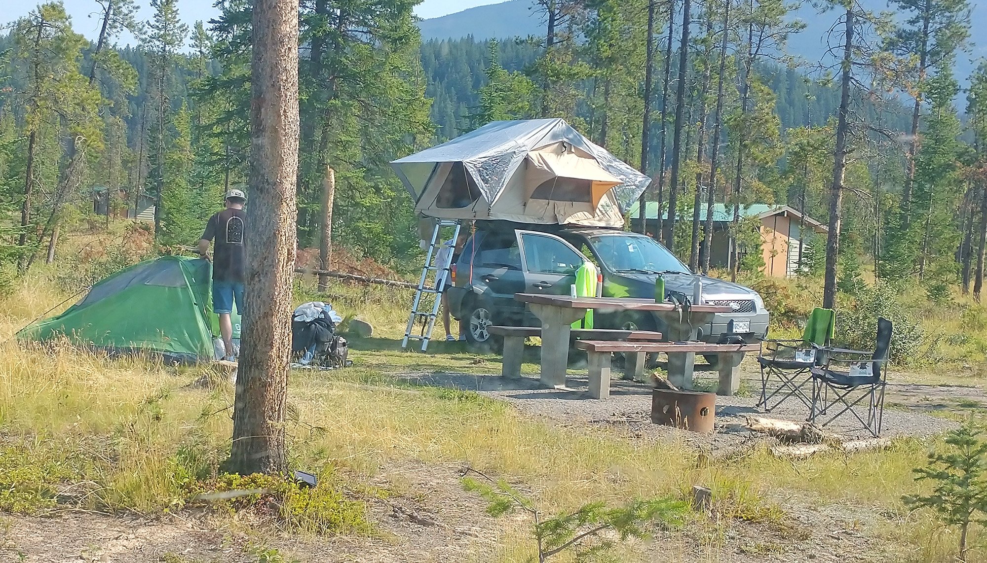 Was treating myself to camping that night. These guys next to me took an hour+ to set this up. Car camping is five minutes. Love it.
