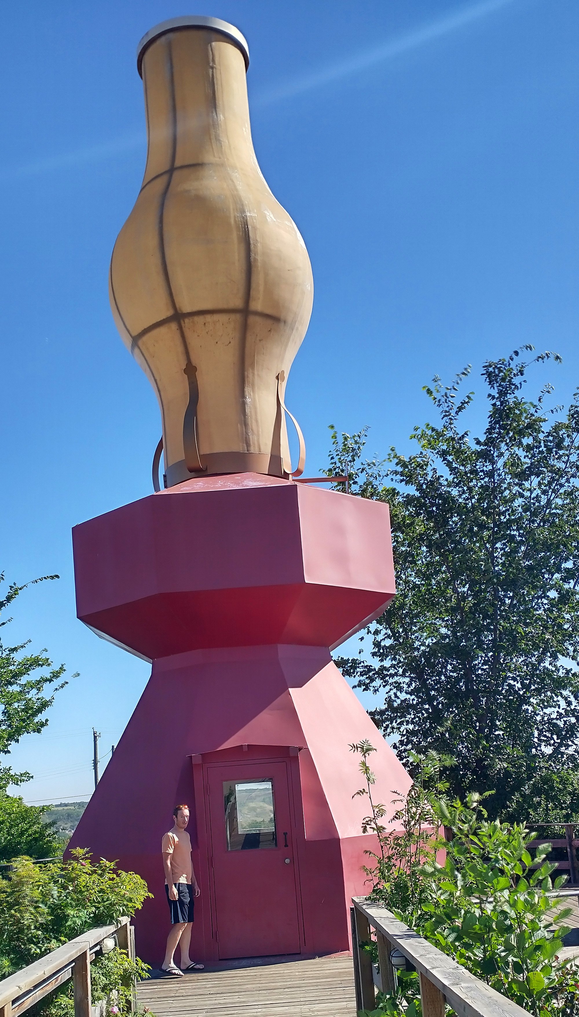 Largest Oil Lamp, in Donalda, AB! There's some Badlands scenery around there too.