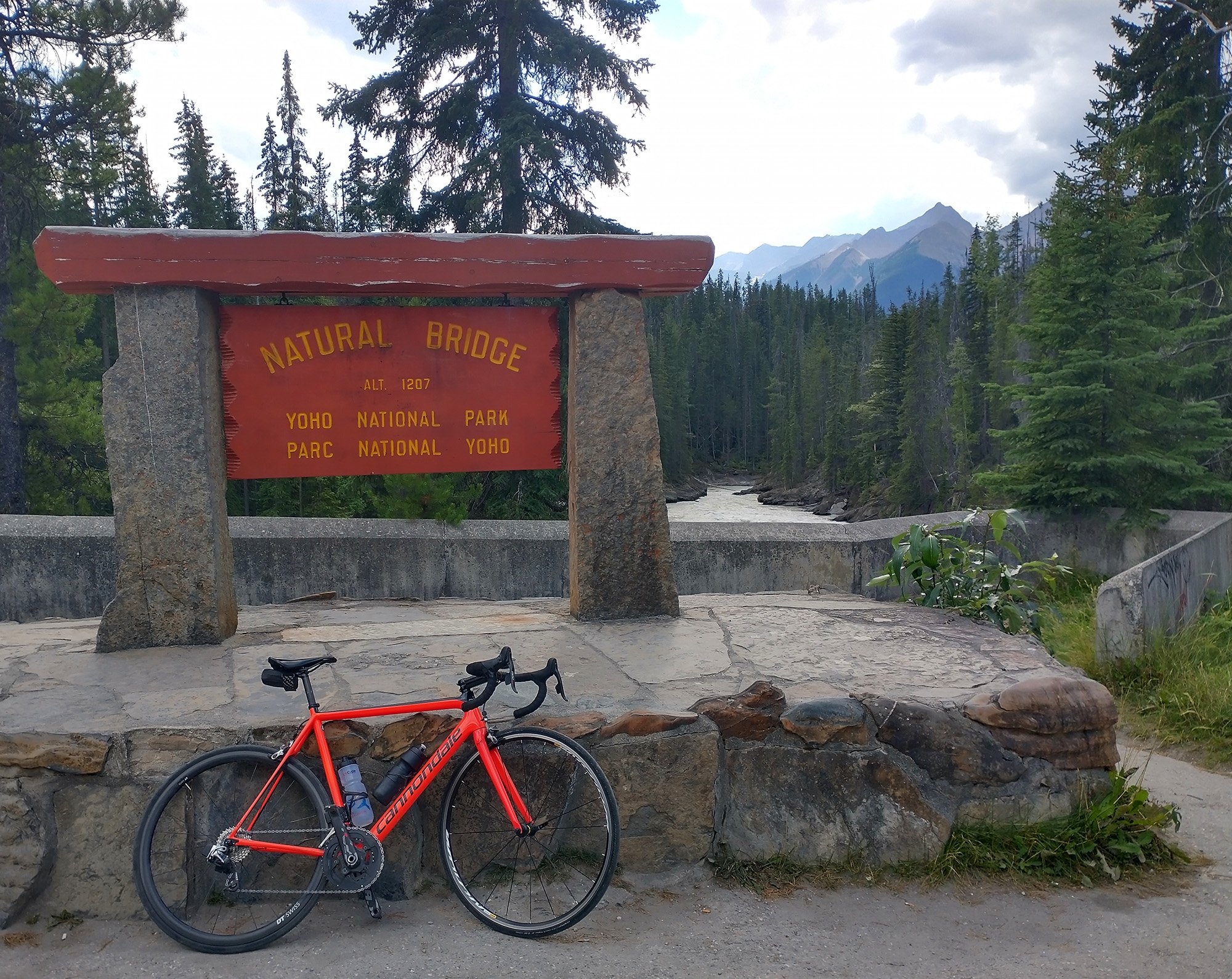 Furthest stop of this ride: Emerald lake and the Natural Bridge.