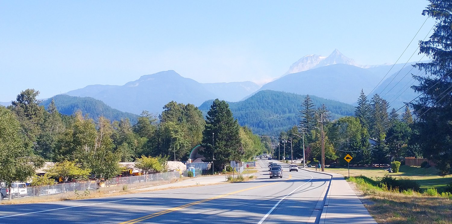 Wasn't feeling like taking many pics today. Squamish is nested at the base of a bunch of cool hills. 