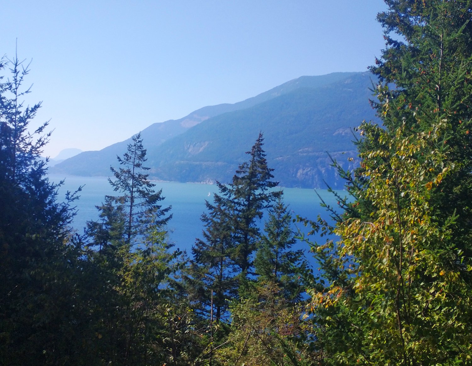 View of the "Sea to Sky" highway that connects Squamish to Vancouver. That's a ride for another day I suppose. Very beautiful.
