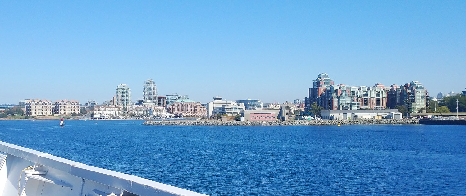 Downtown Victoria seen from the ferry.