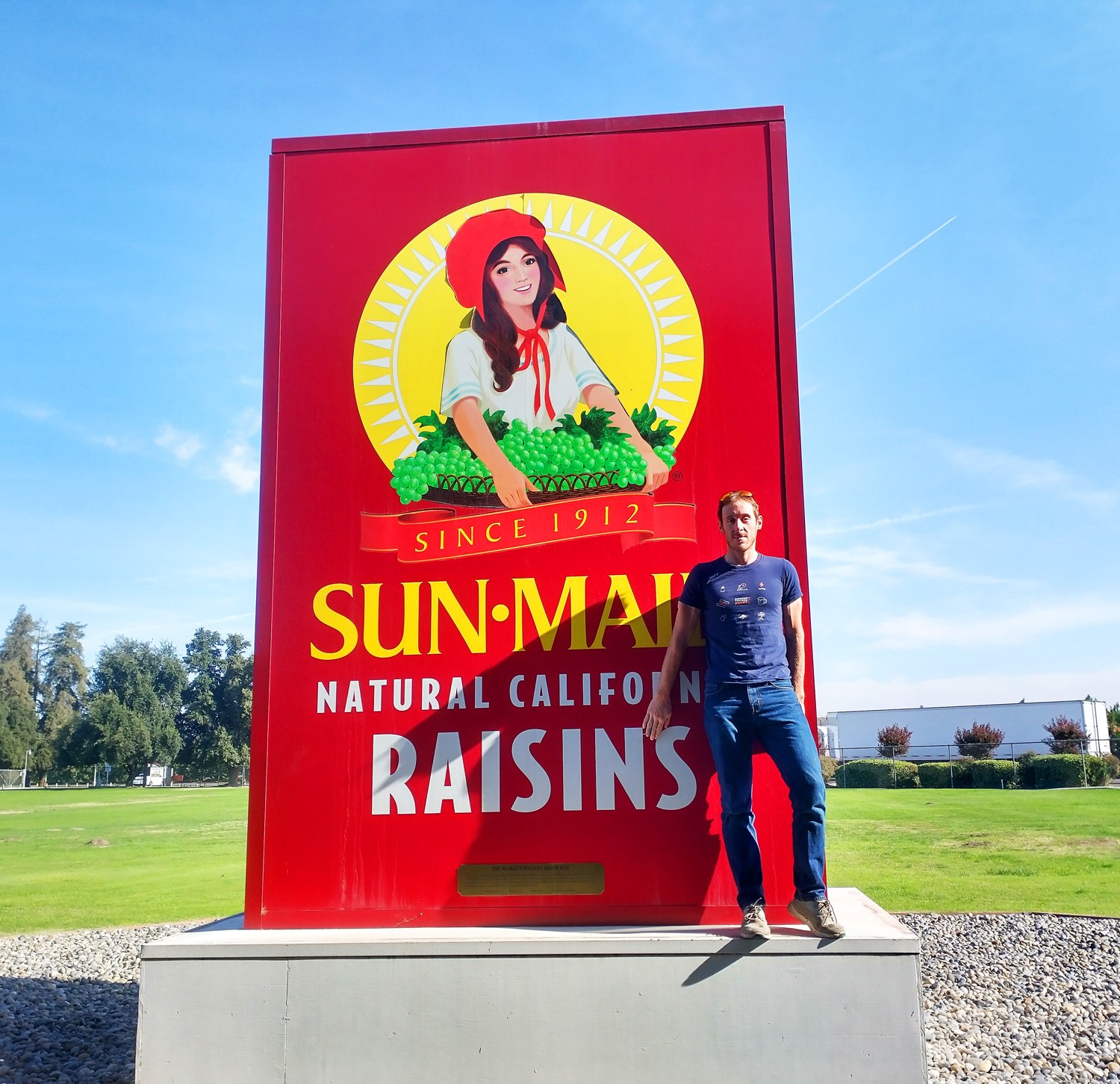 Biggest box of raisins, at the Sunmaid factory. There's a gift shop!